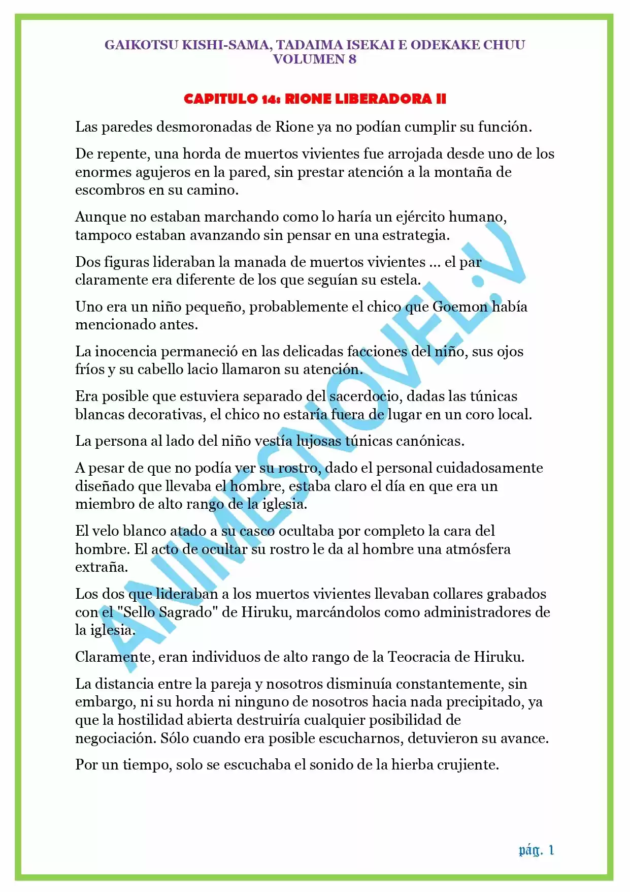 GAIKOTSU KISHI-SAMA (Novela) - Capítulo 189 - Página 1 - LectorTMOo