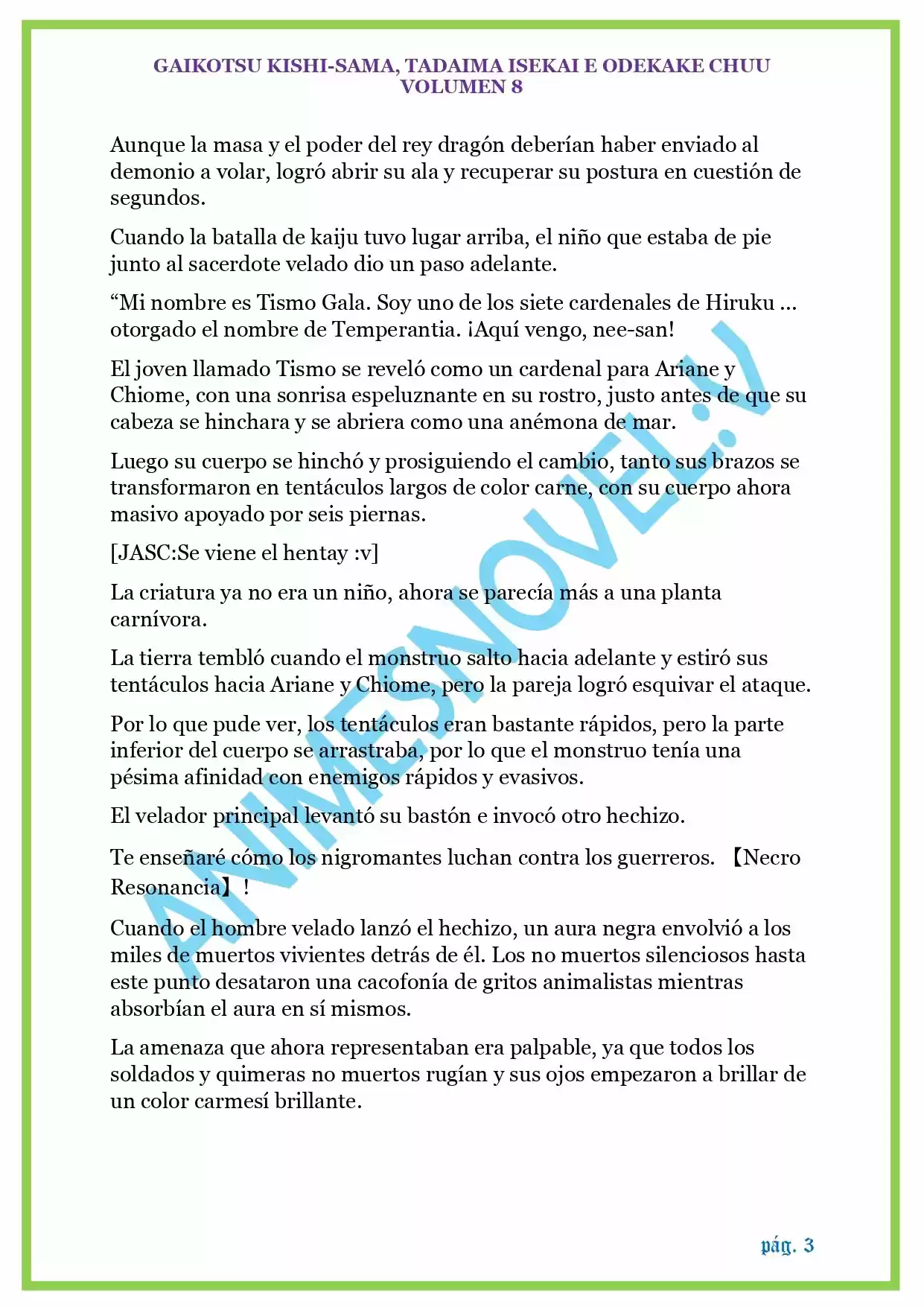 GAIKOTSU KISHI-SAMA (Novela) - Capítulo 189 - Página 3 - LectorTMOo
