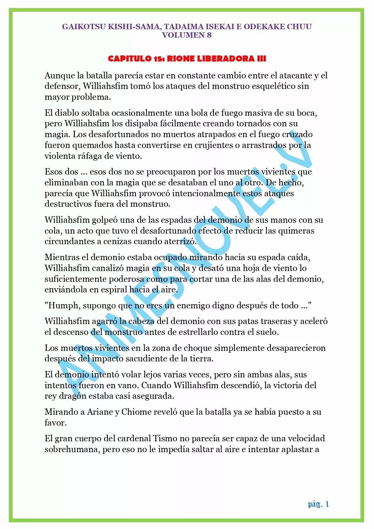 GAIKOTSU KISHI-SAMA (Novela) - Capítulo 190 - Página 1 - LectorTMOo
