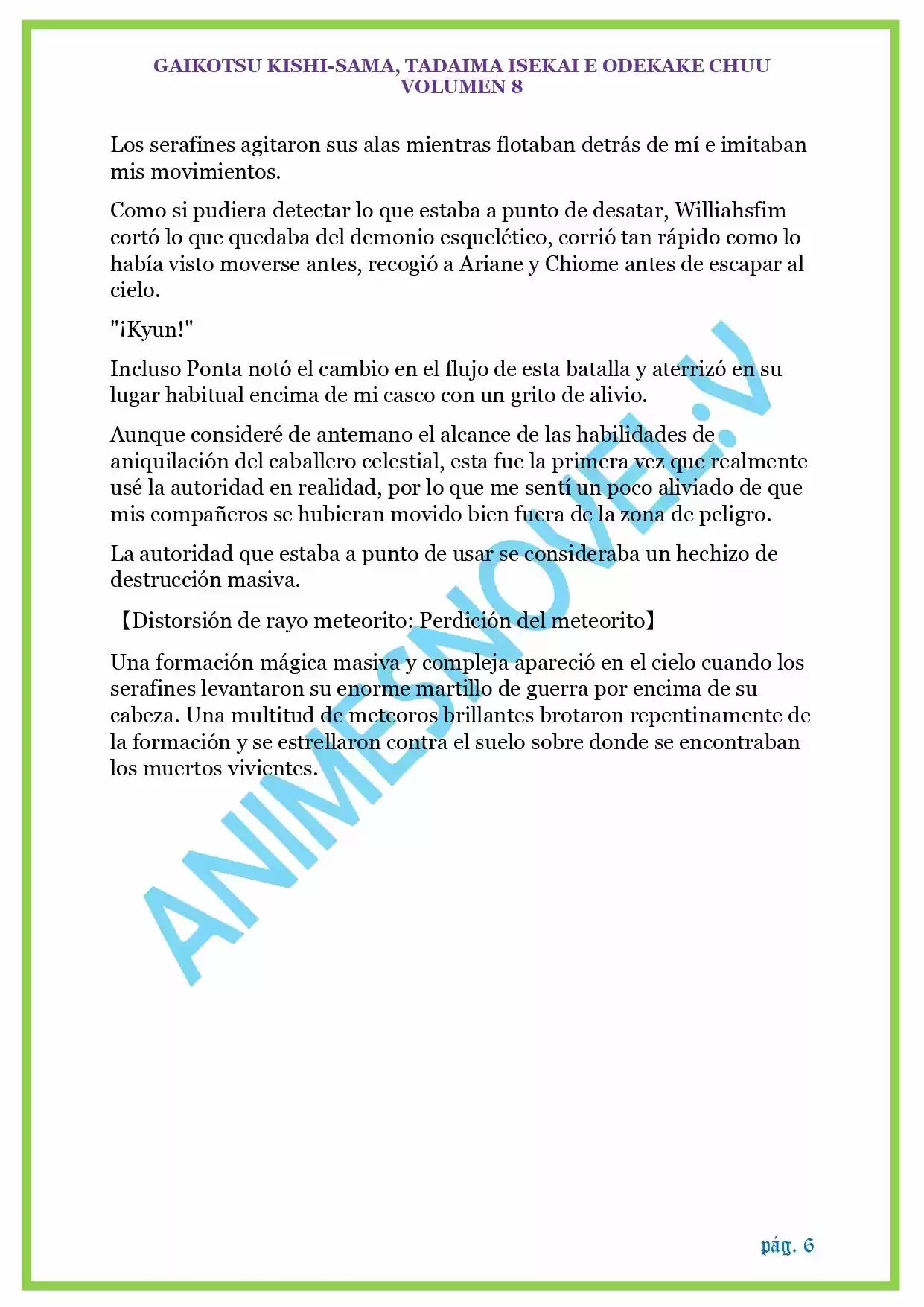 GAIKOTSU KISHI-SAMA (Novela) - Capítulo 190 - Página 6 - LectorTMOo