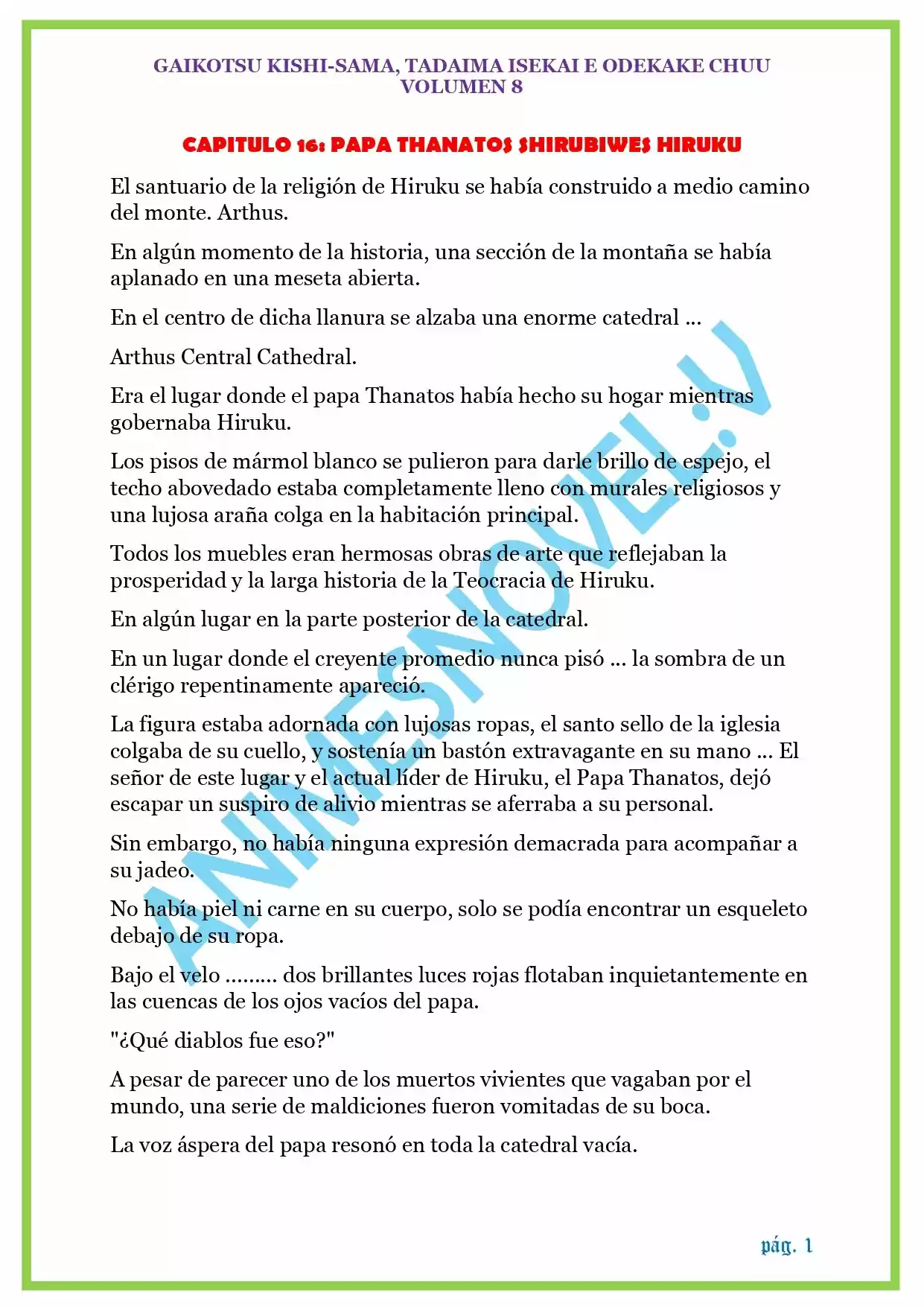 GAIKOTSU KISHI-SAMA (Novela) - Capítulo 191 - Página 1 - LectorTMOo