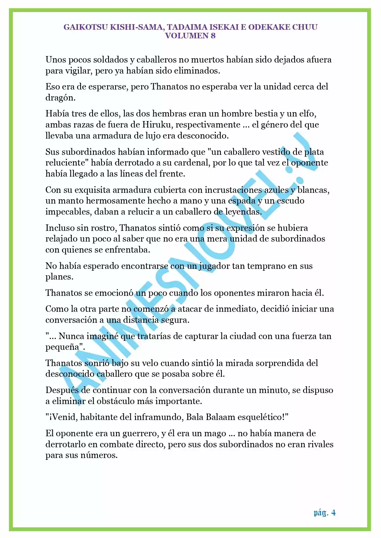 GAIKOTSU KISHI-SAMA (Novela) - Capítulo 191 - Página 4 - LectorTMOo
