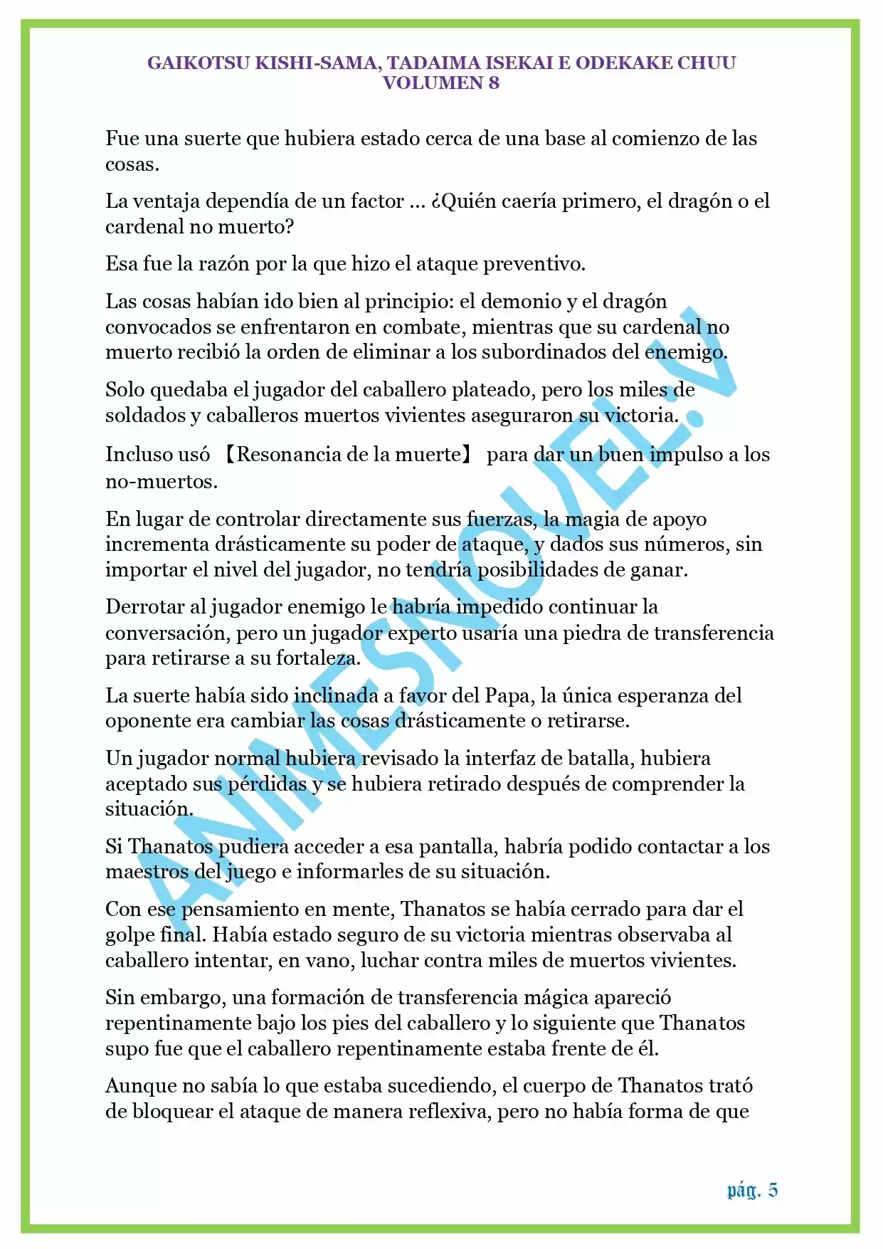 GAIKOTSU KISHI-SAMA (Novela) - Capítulo 191 - Página 5 - LectorTMOo