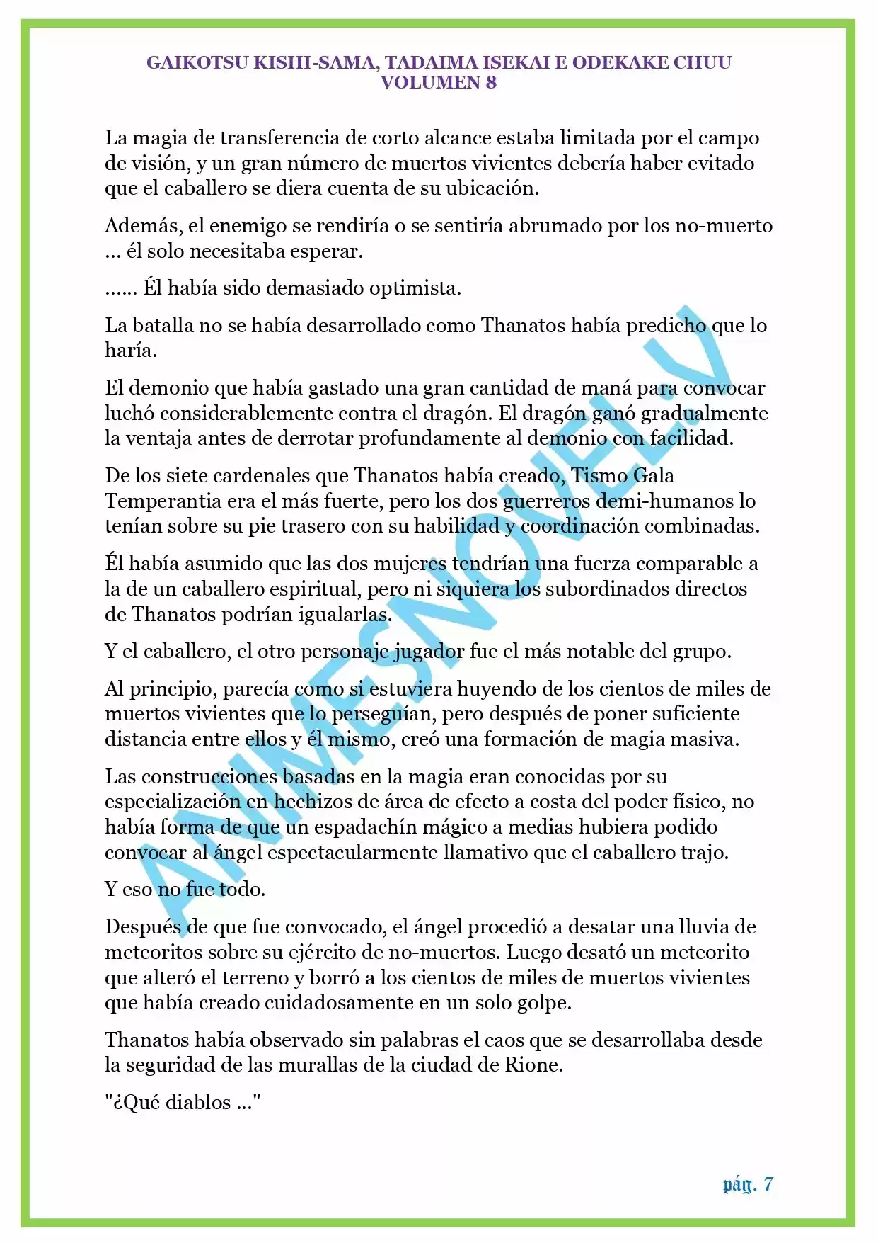 GAIKOTSU KISHI-SAMA (Novela) - Capítulo 191 - Página 7 - LectorTMOo