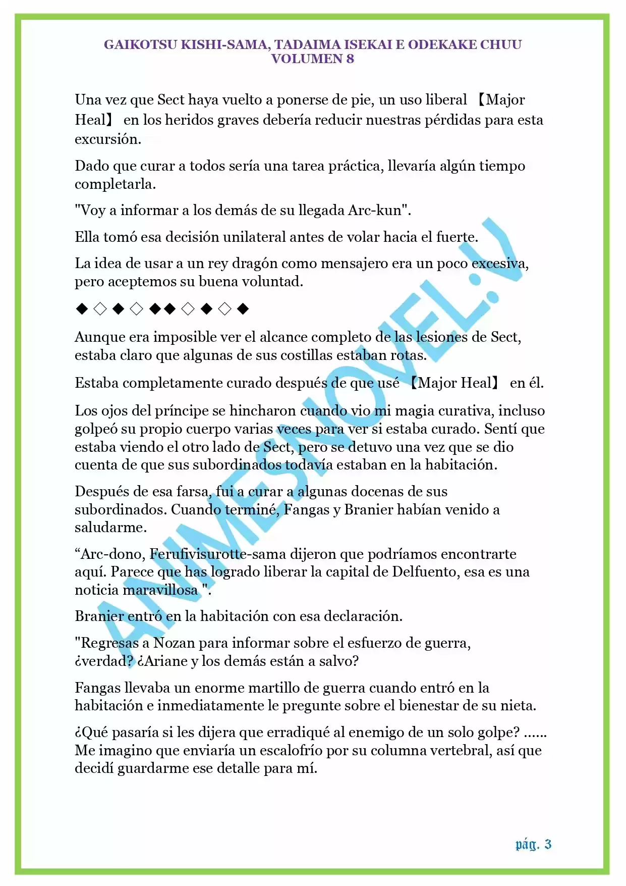 GAIKOTSU KISHI-SAMA (Novela) - Capítulo 192 - Página 3 - LectorTMOo