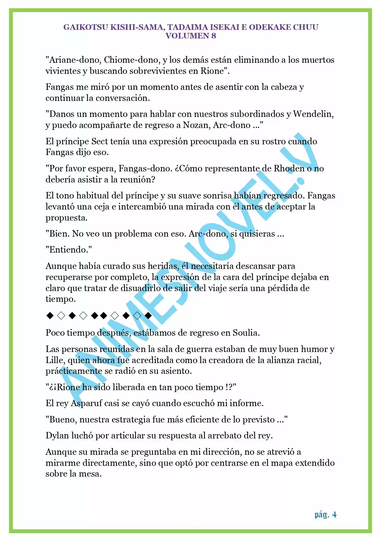 GAIKOTSU KISHI-SAMA (Novela) - Capítulo 192 - Página 4 - LectorTMOo
