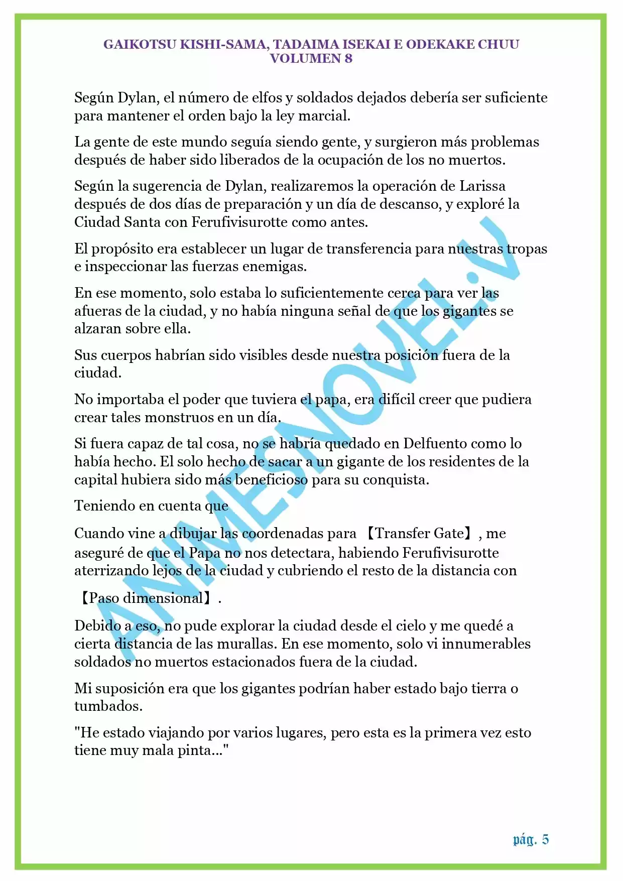 GAIKOTSU KISHI-SAMA (Novela) - Capítulo 193 - Página 5 - LectorTMOo