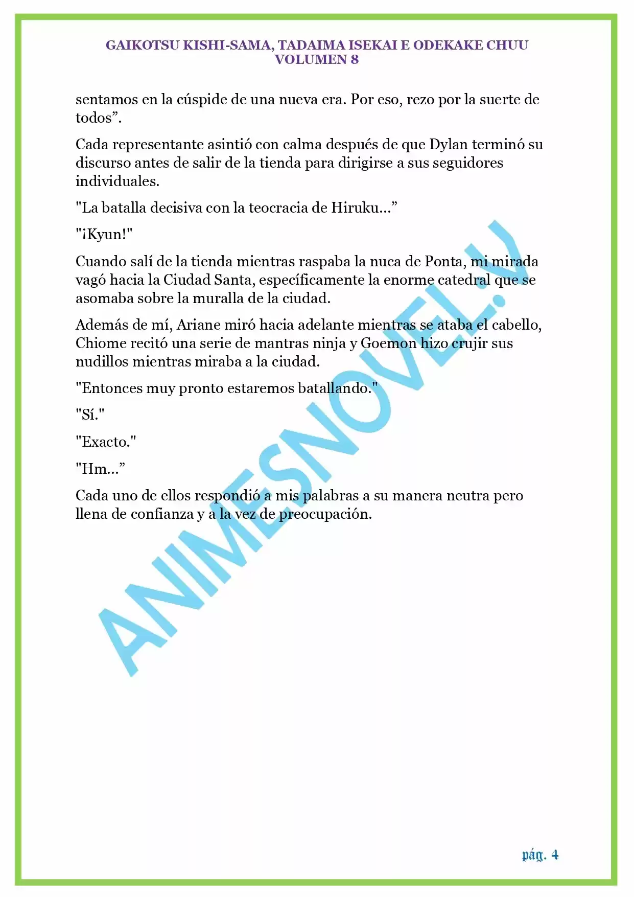 GAIKOTSU KISHI-SAMA (Novela) - Capítulo 194 - Página 4 - LectorTMOo