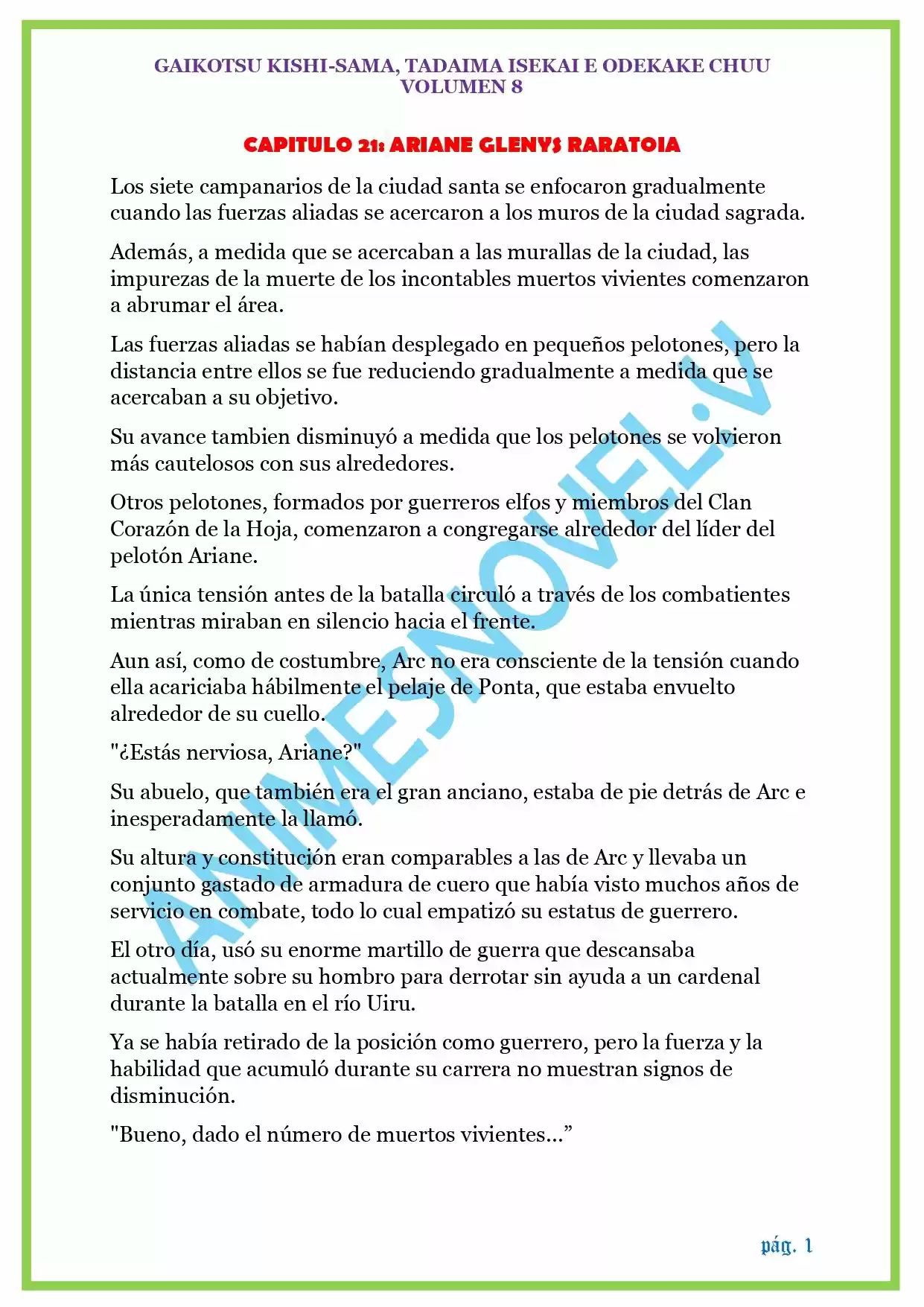 GAIKOTSU KISHI-SAMA (Novela) - Capítulo 196 - Página 1 - LectorTMOo
