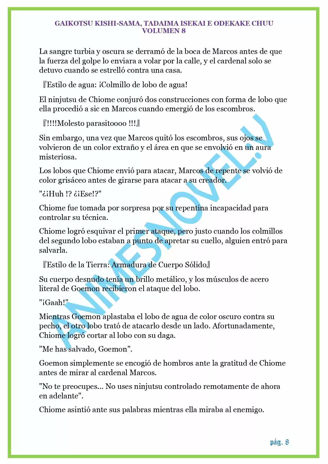 GAIKOTSU KISHI-SAMA (Novela) - Capítulo 197 - Página 8 - LectorTMOo