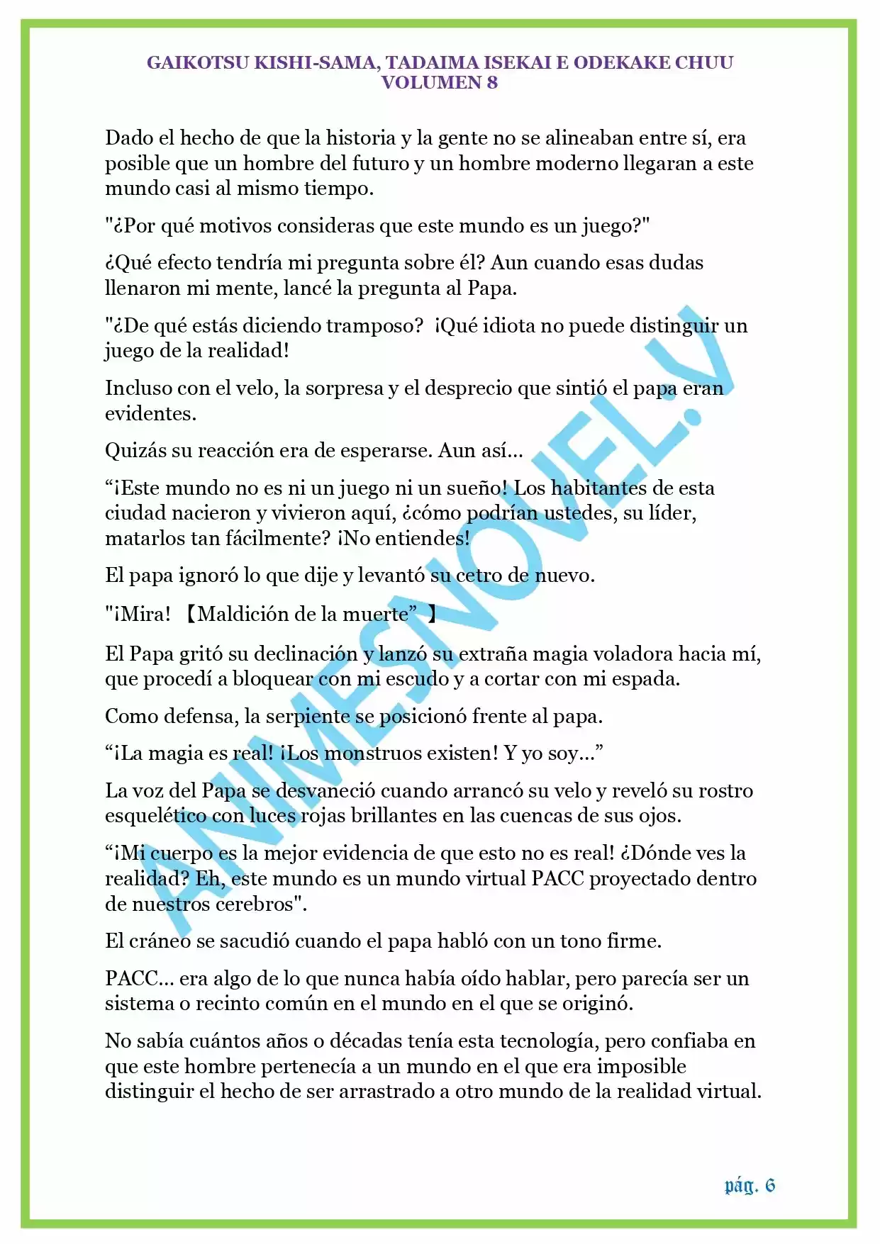 GAIKOTSU KISHI-SAMA (Novela) - Capítulo 199 - Página 6 - LectorTMOo