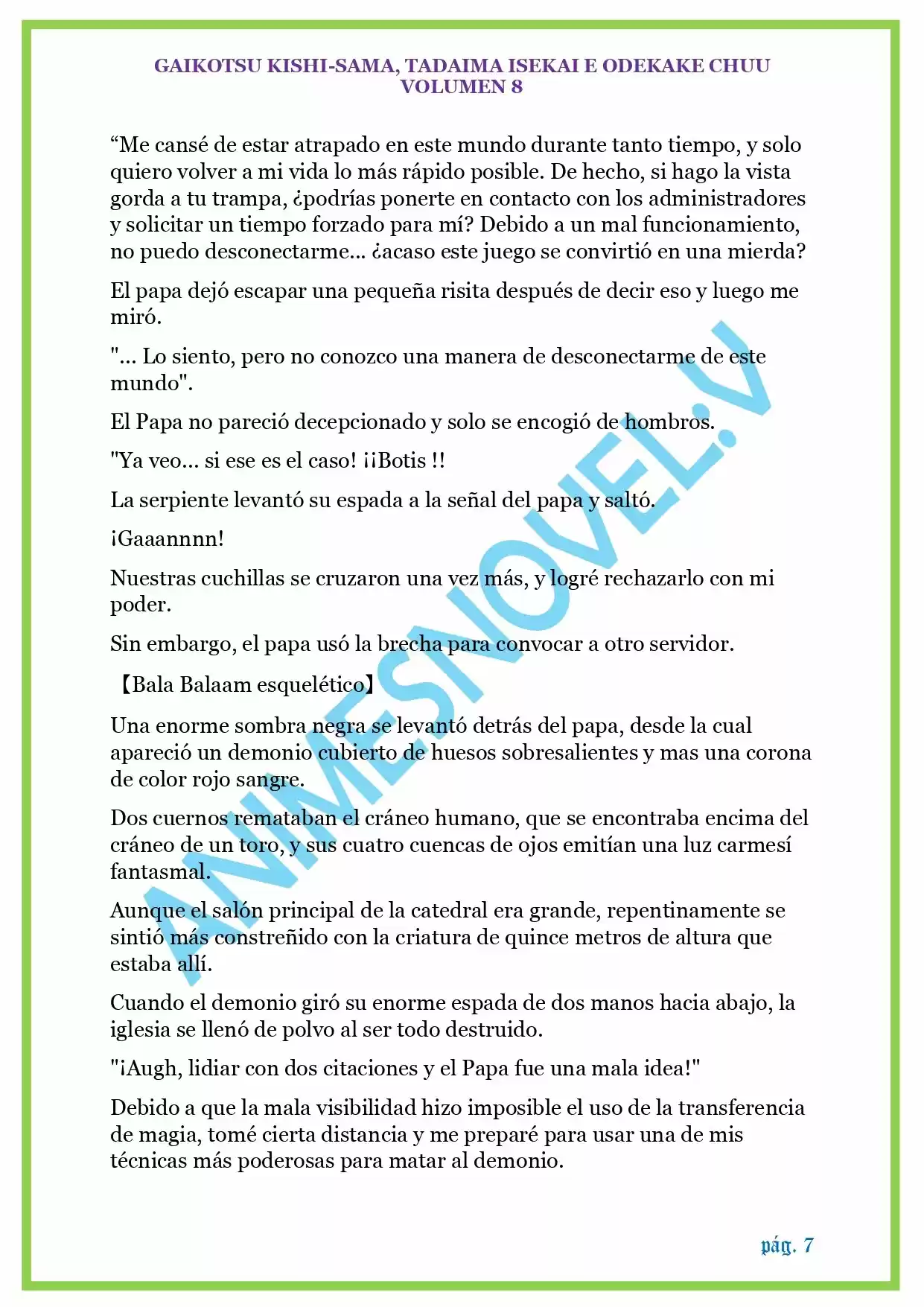 GAIKOTSU KISHI-SAMA (Novela) - Capítulo 199 - Página 7 - LectorTMOo