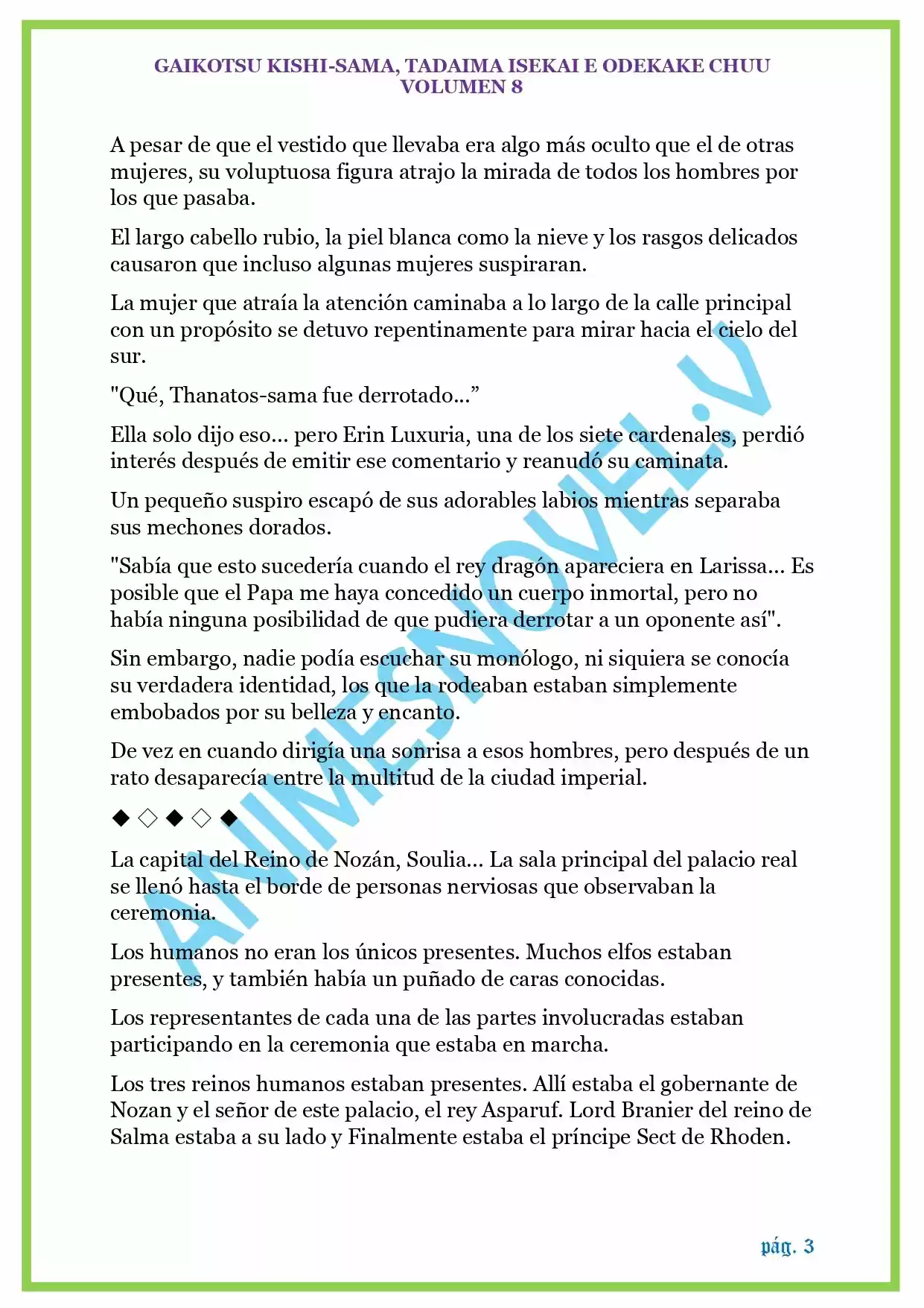 GAIKOTSU KISHI-SAMA (Novela) - Capítulo 200 - Página 3 - LectorTMOo
