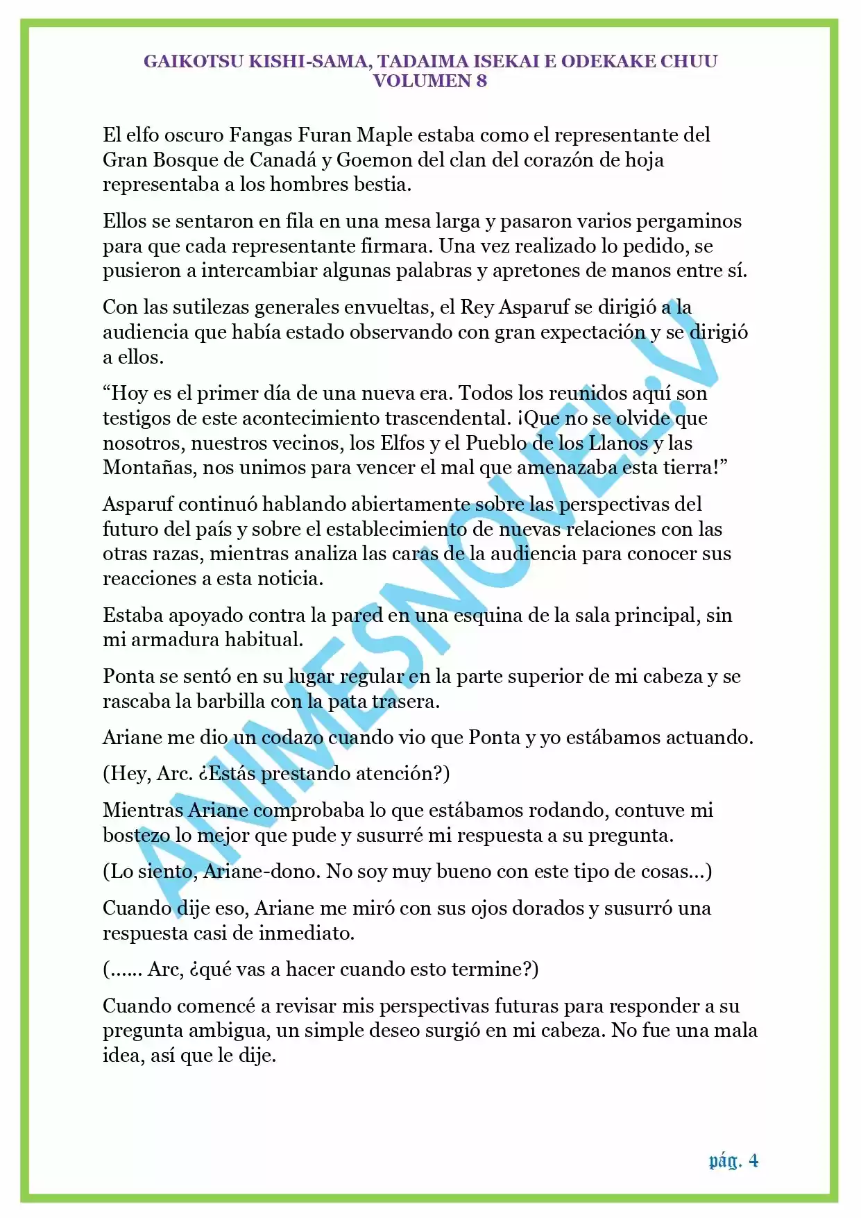 GAIKOTSU KISHI-SAMA (Novela) - Capítulo 200 - Página 4 - LectorTMOo