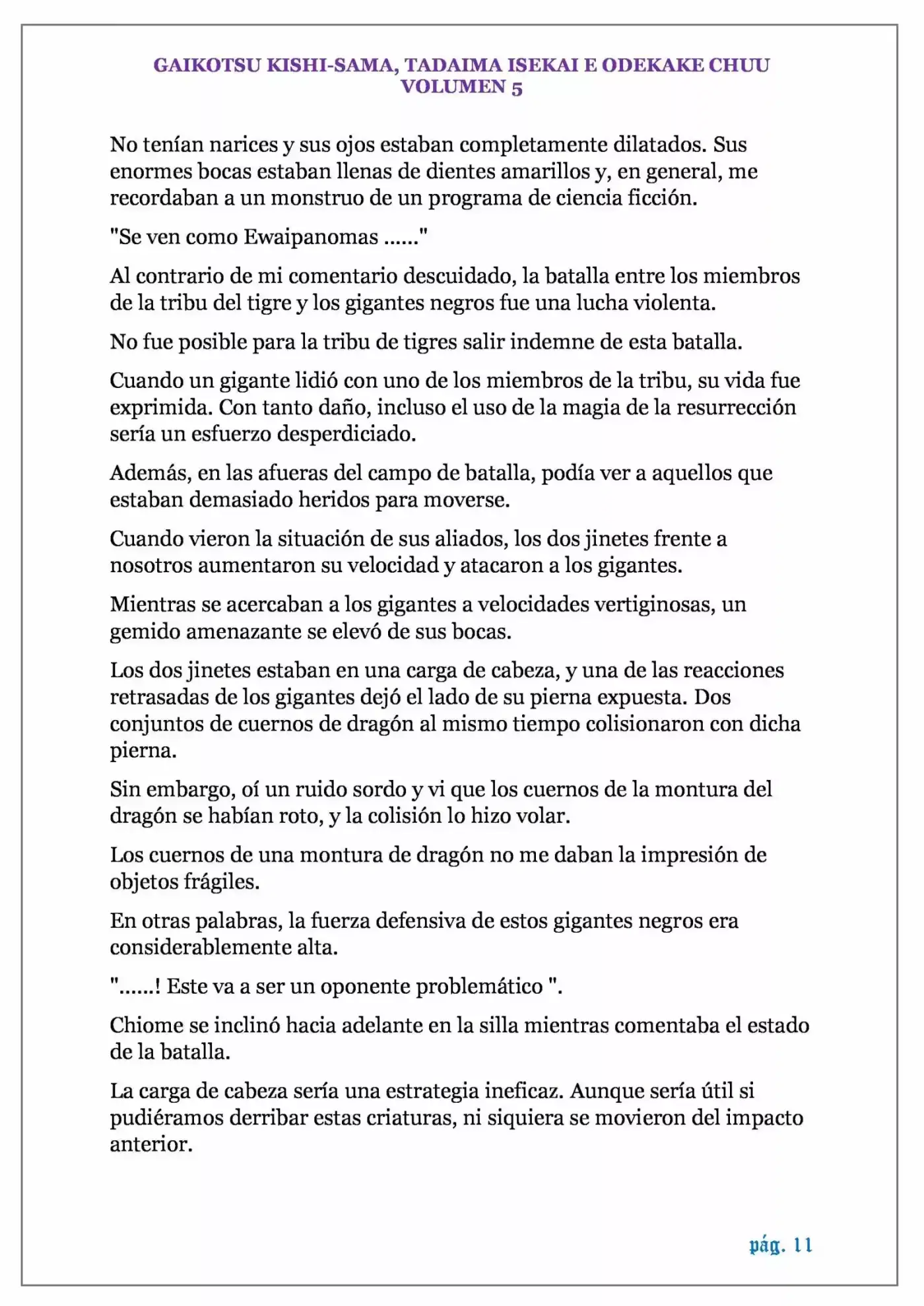 GAIKOTSU KISHI-SAMA (volumen 5) (Novela) - Capítulo 101 - Página 11 - LectorTMOo