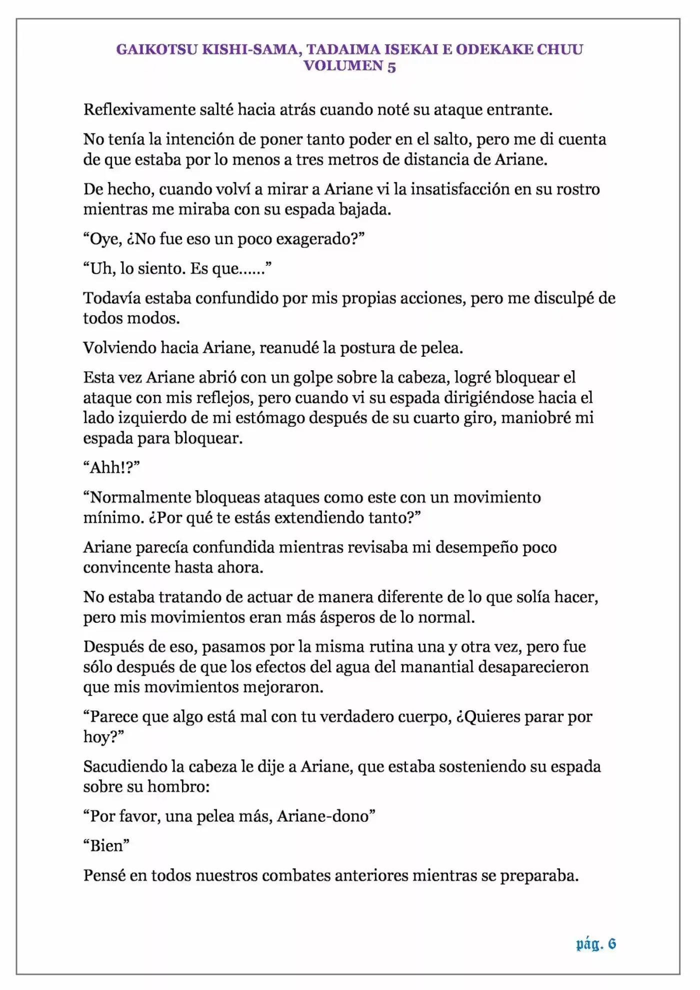 GAIKOTSU KISHI-SAMA (volumen 5) (Novela) - Capítulo 102 - Página 6 - LectorTMOo