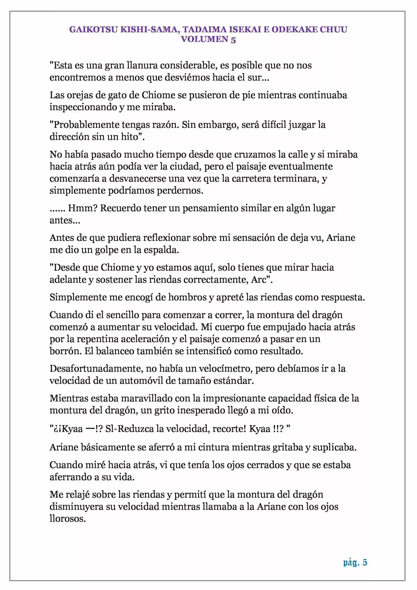 GAIKOTSU KISHI-SAMA (volumen 5) (Novela) - Capítulo 112 - Página 5 - LectorTMOo