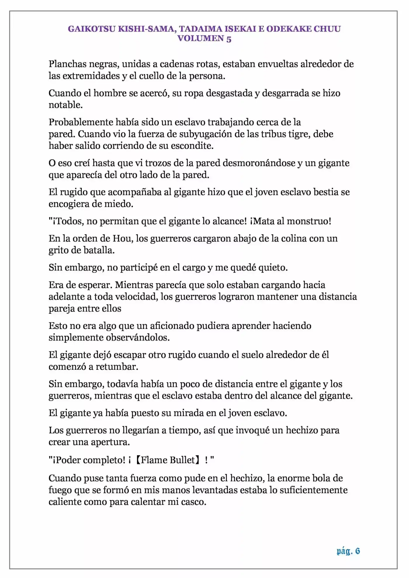 GAIKOTSU KISHI-SAMA (volumen 5) (Novela) - Capítulo 119 - Página 6 - LectorTMOo