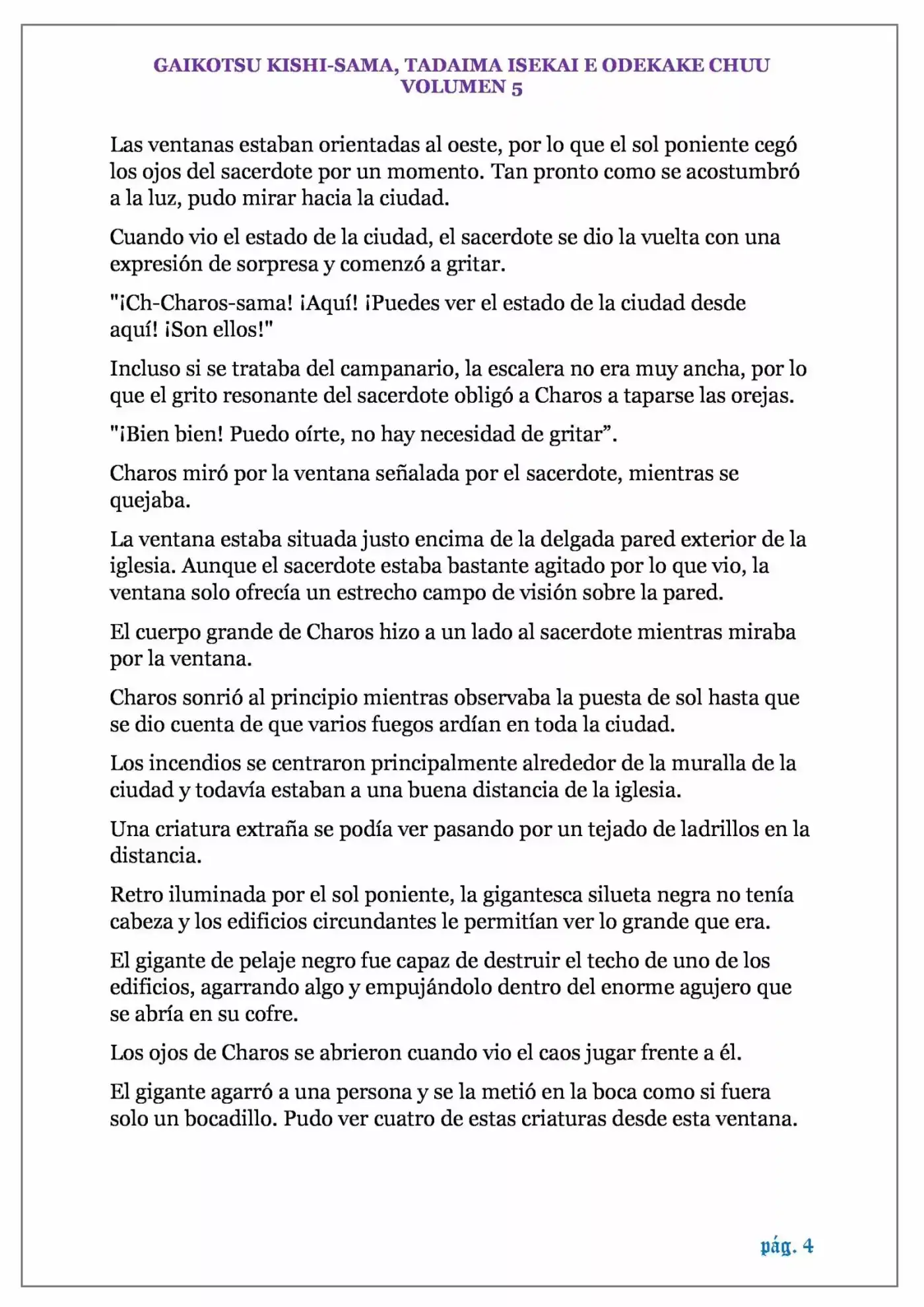 GAIKOTSU KISHI-SAMA (volumen 5) (Novela) - Capítulo 120.10 - Página 4 - LectorTMOo