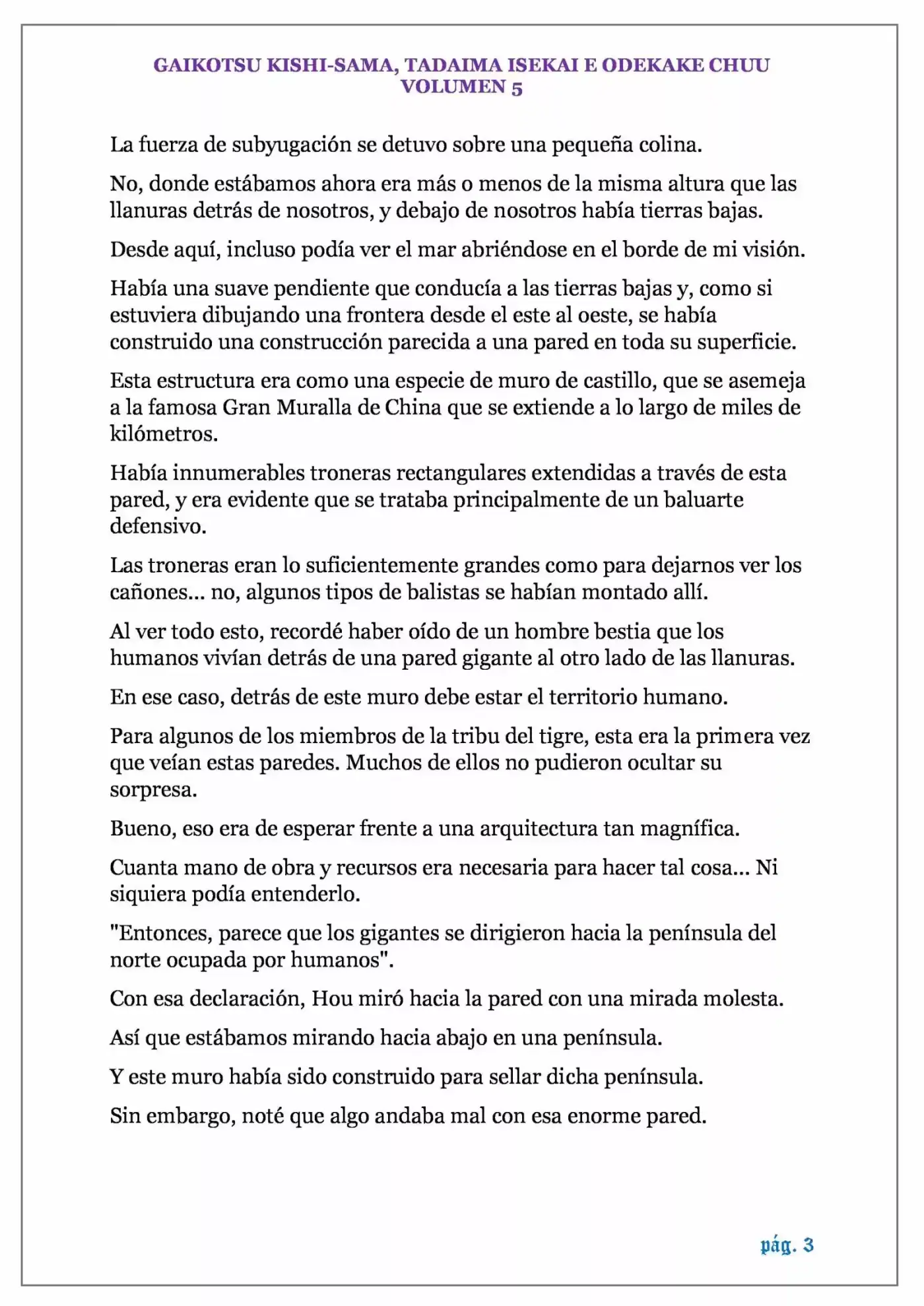 GAIKOTSU KISHI-SAMA (volumen 5) (Novela) - Capítulo 120 - Página 3 - LectorTMOo