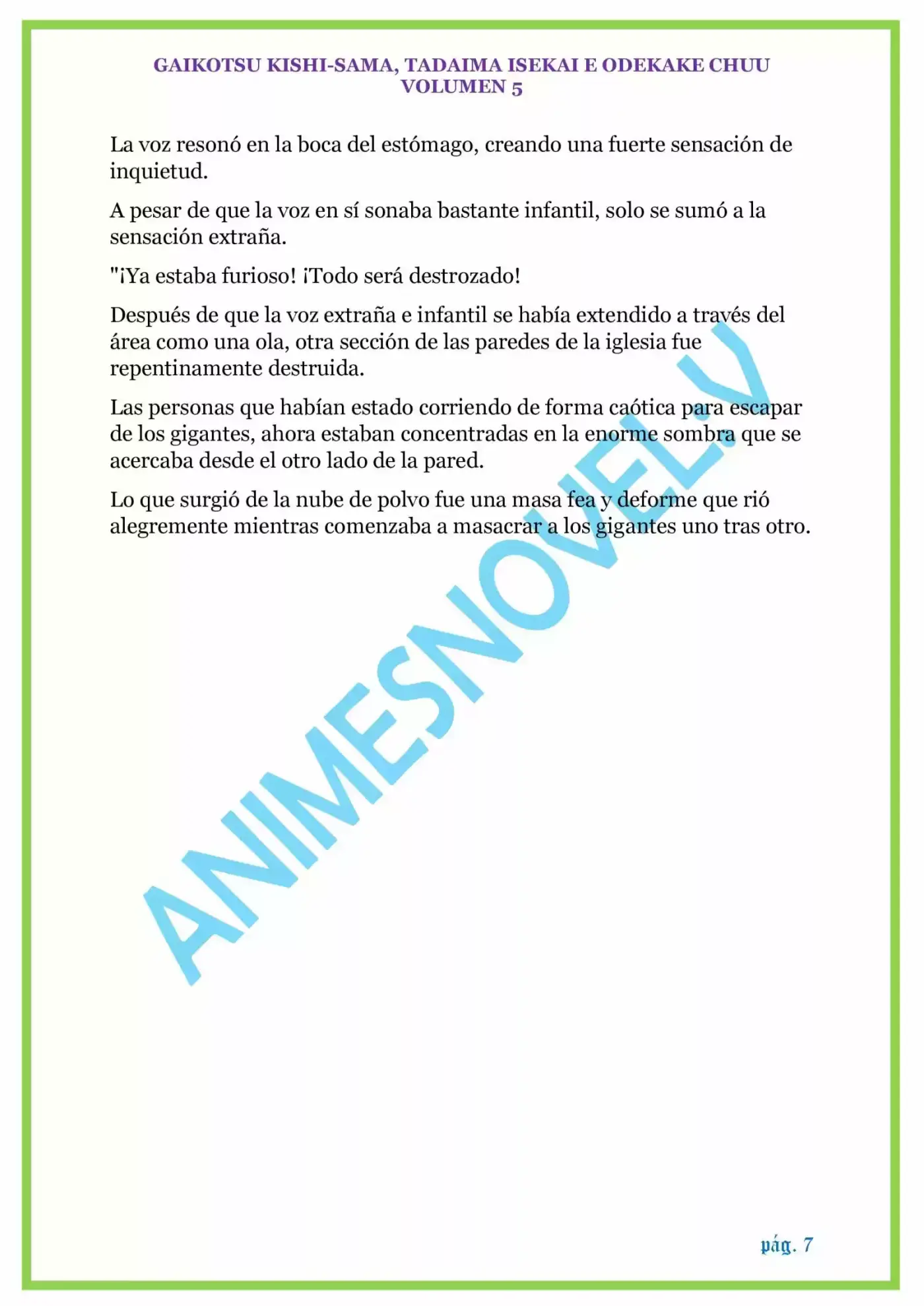GAIKOTSU KISHI-SAMA (volumen 5) (Novela) - Capítulo 123 - Página 7 - LectorTMOo