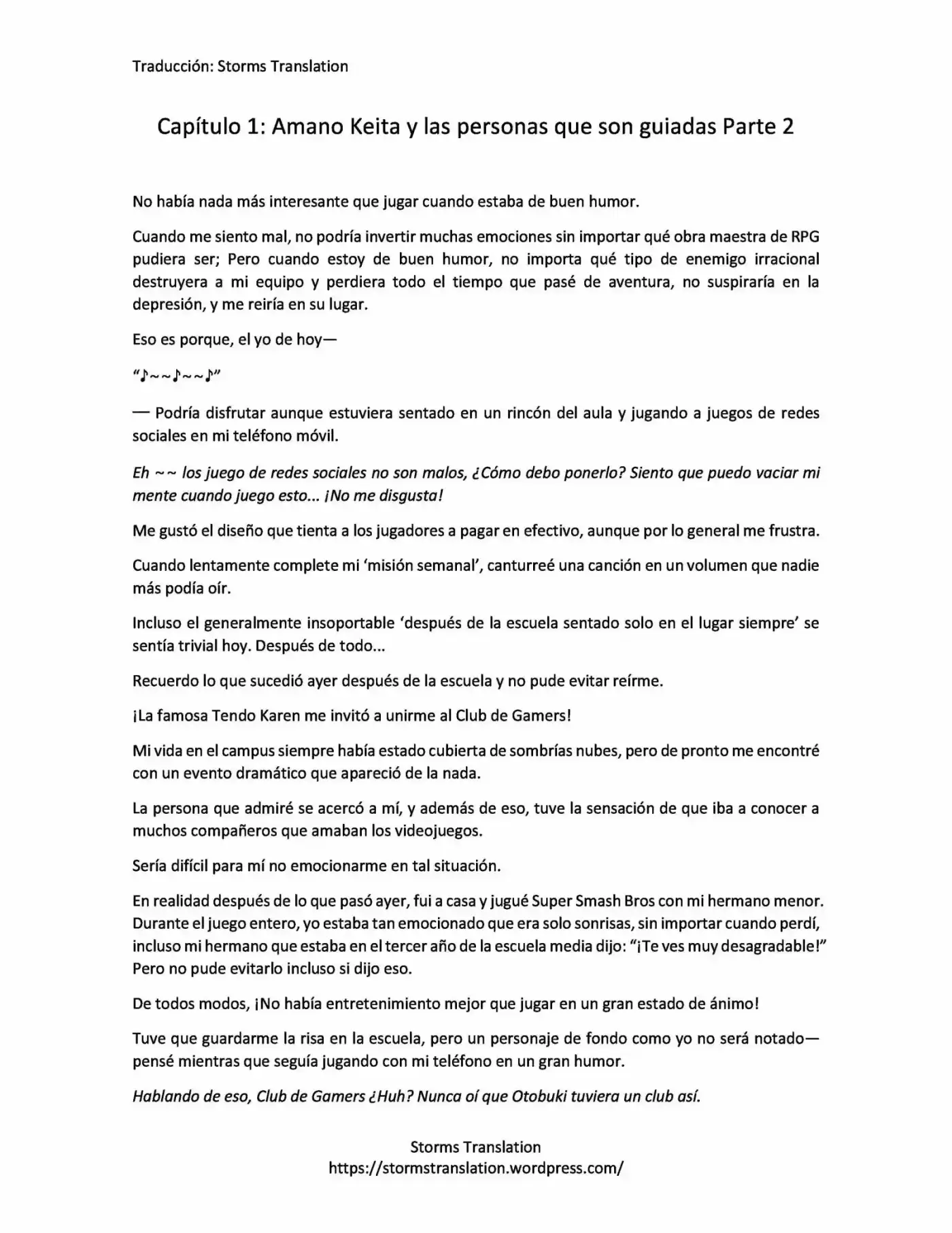 Gamers! (Novela) - Capítulo 1.20 - Página 1 - LectorTMOo