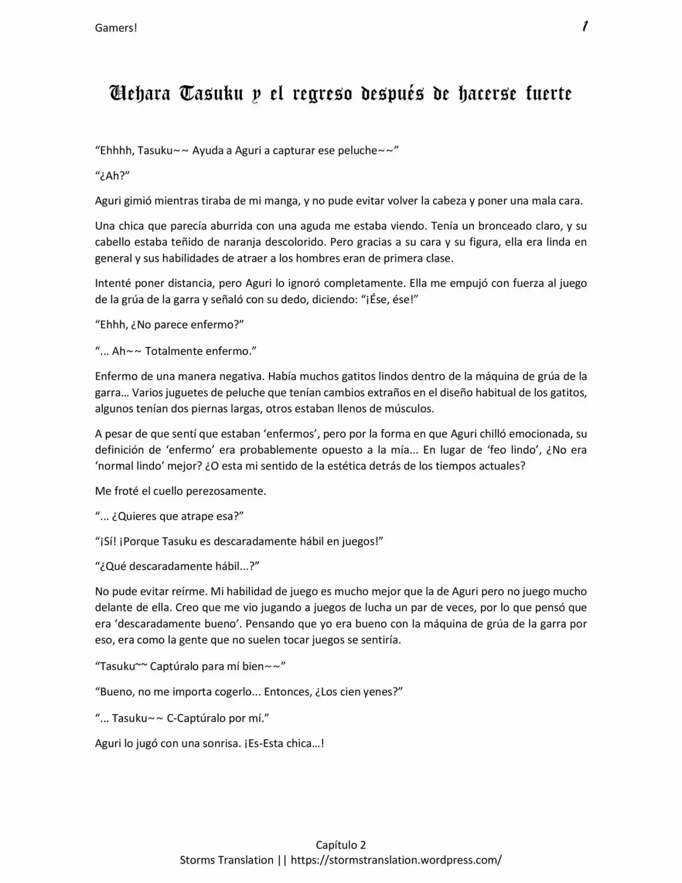 Gamers! (Novela) - Capítulo 2 - Página 1 - LectorTMOo
