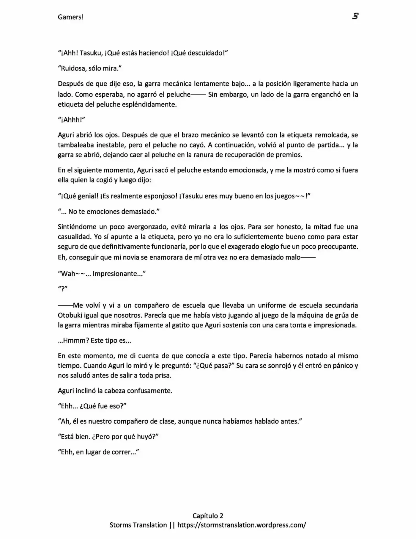Gamers! (Novela) - Capítulo 2 - Página 3 - LectorTMOo