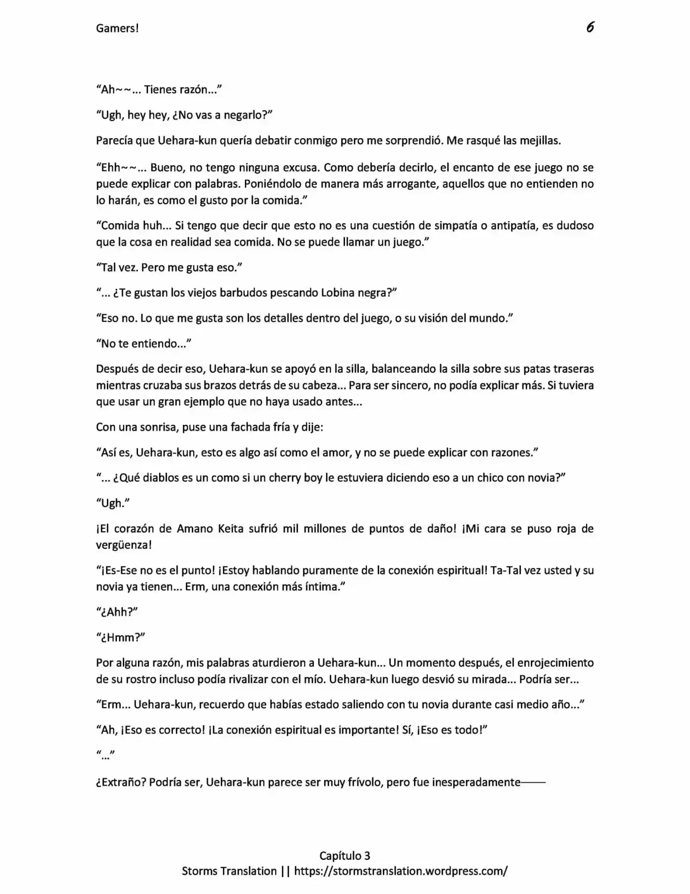 Gamers! (Novela) - Capítulo 3.10 - Página 6 - LectorTMOo