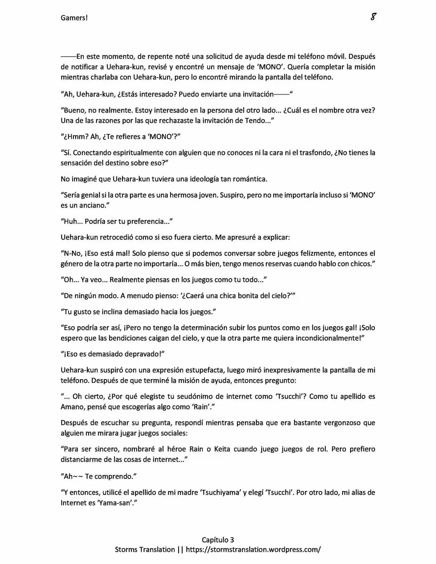 Gamers! (Novela) - Capítulo 3.10 - Página 8 - LectorTMOo