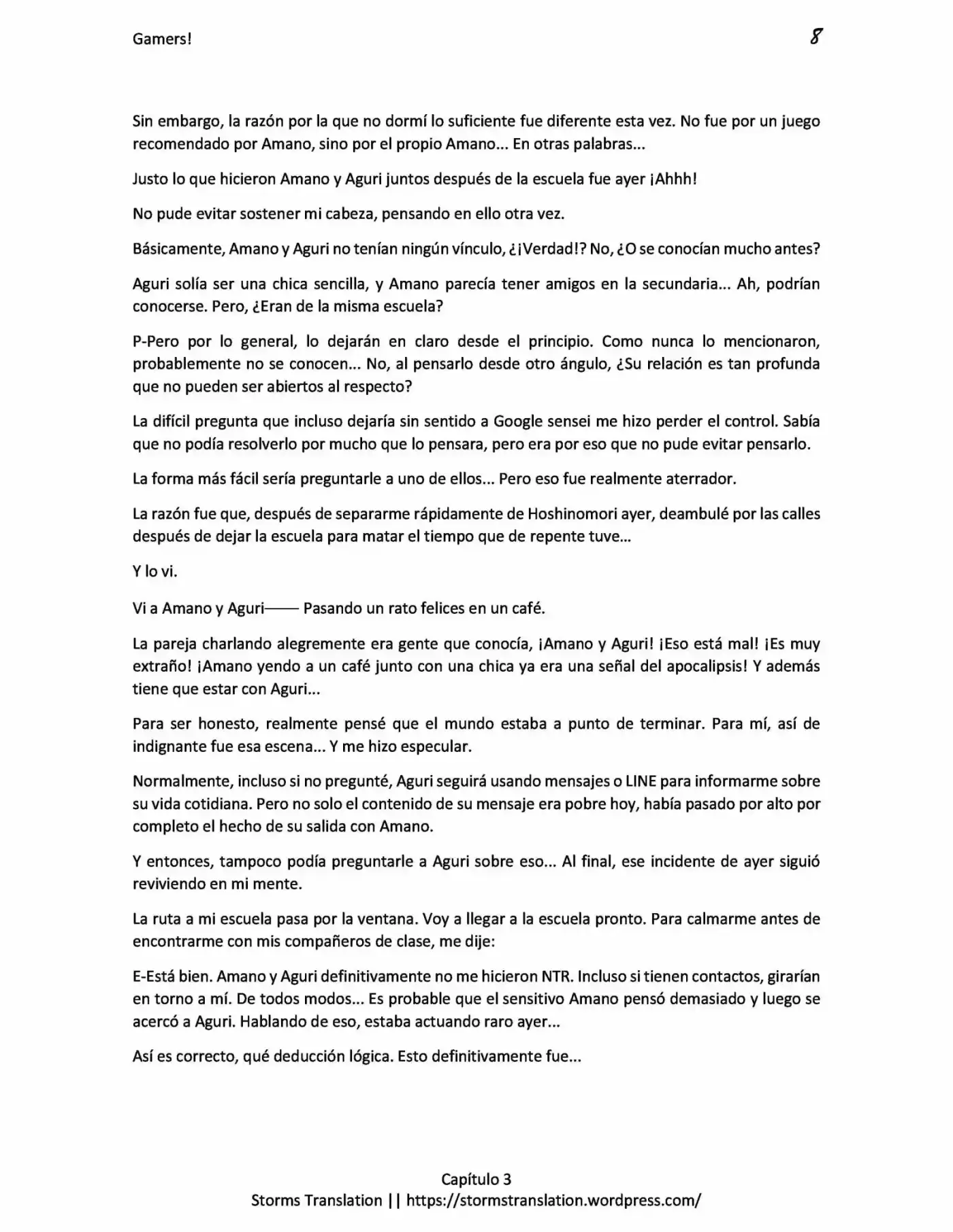 Gamers! (Novela) - Capítulo 3.20 - Página 8 - LectorTMOo