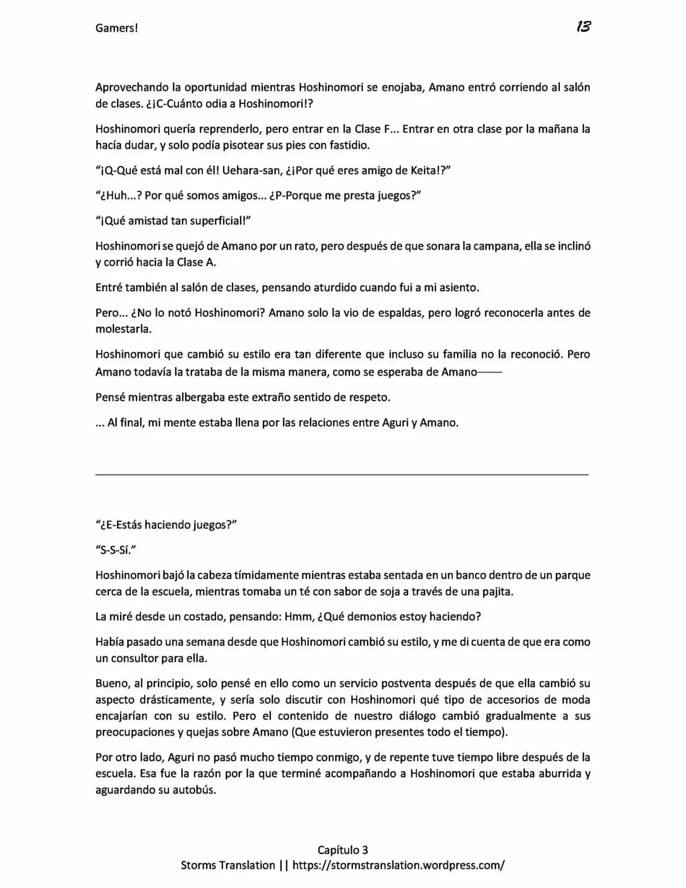 Gamers! (Novela) - Capítulo 3.20 - Página 13 - LectorTMOo