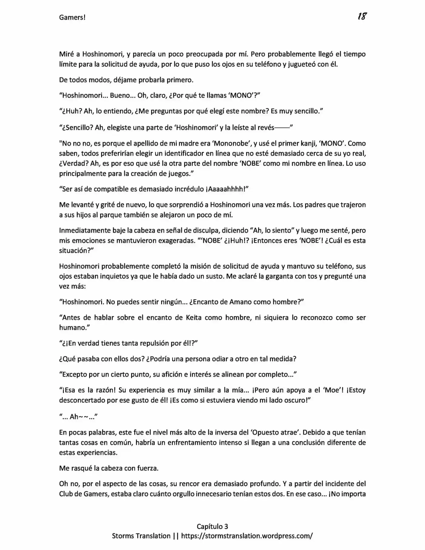 Gamers! (Novela) - Capítulo 3.20 - Página 18 - LectorTMOo