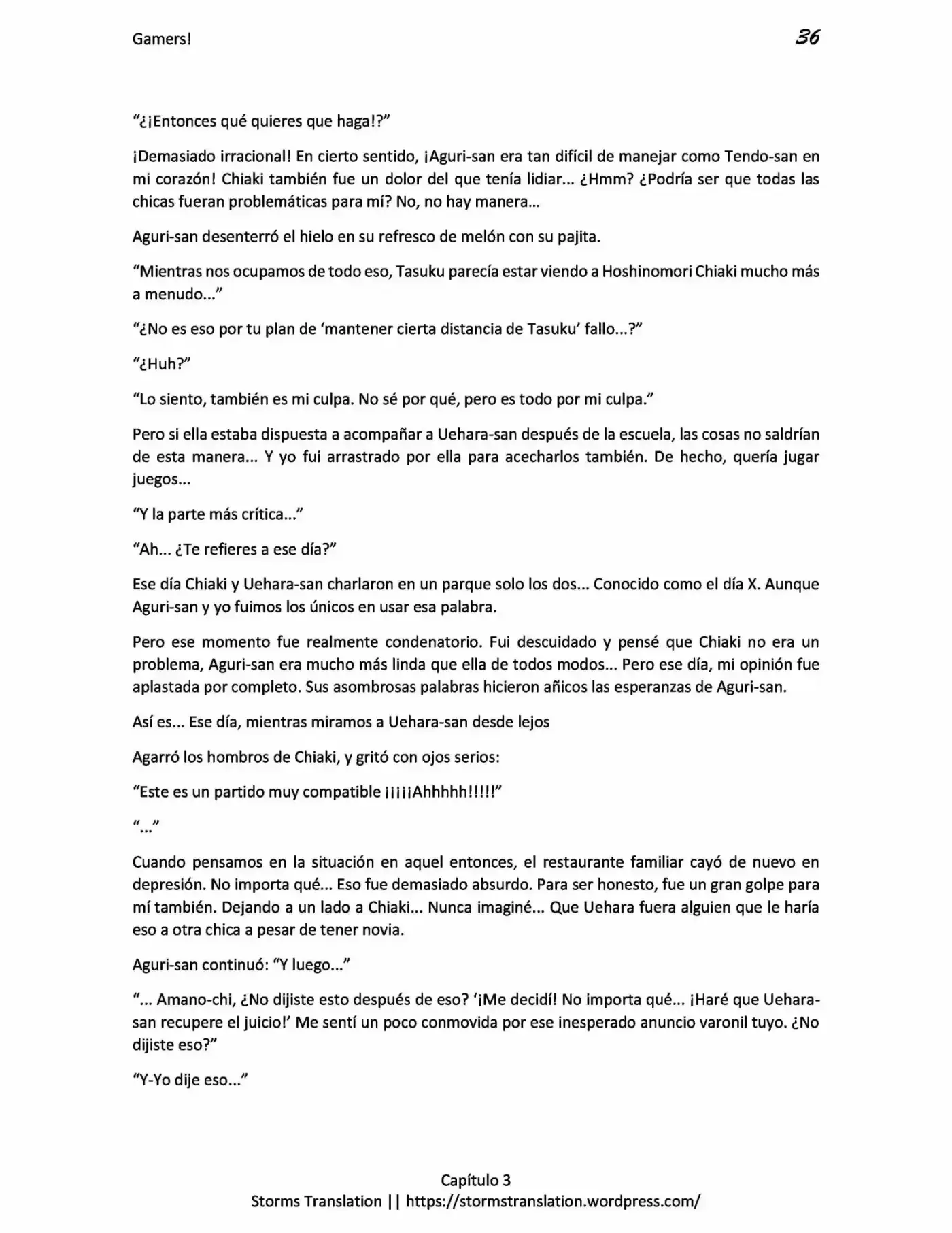 Gamers! (Novela) - Capítulo 3.20 - Página 36 - LectorTMOo