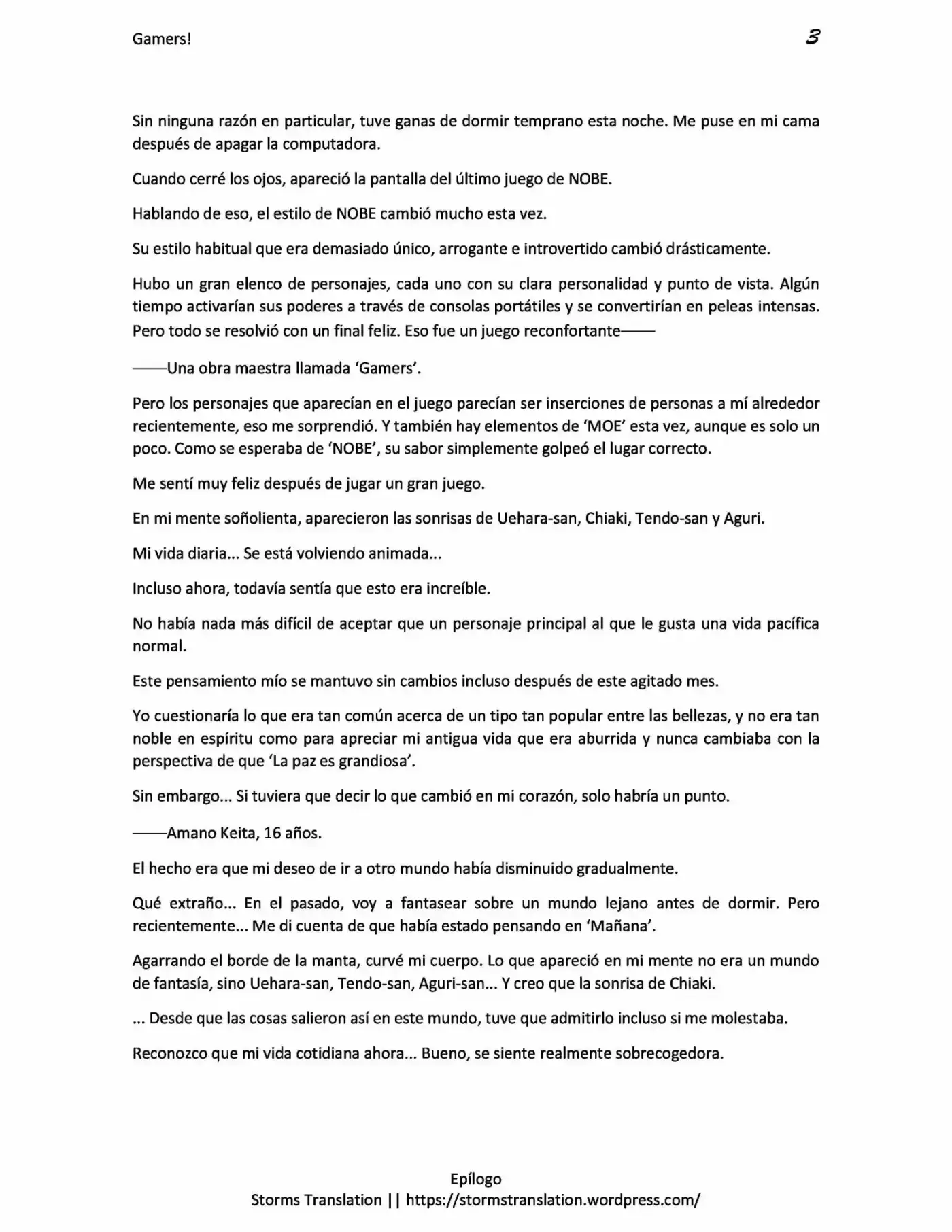 Gamers! (Novela) - Capítulo 4 - Página 3 - LectorTMOo