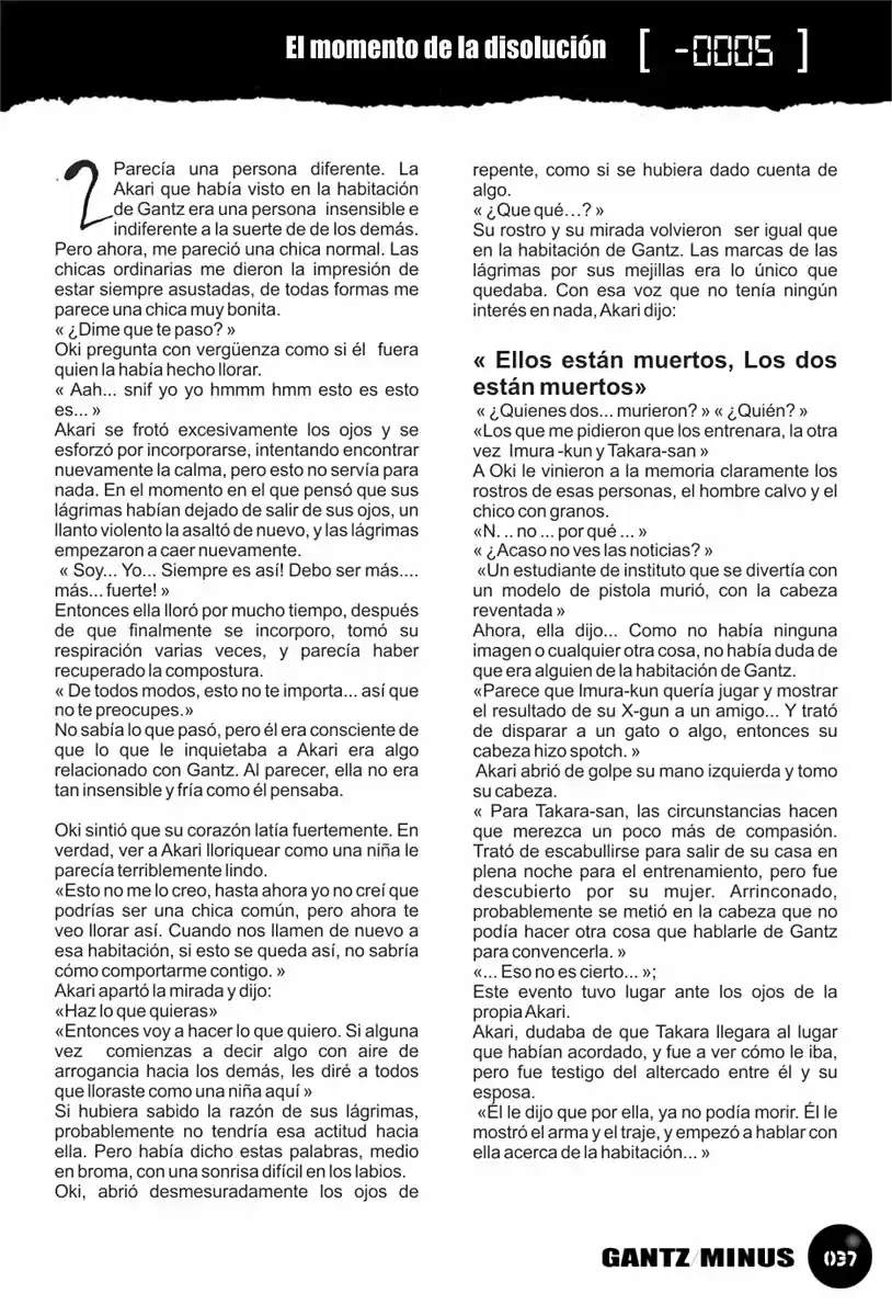 GANTZ/MINUS (Novela) - Capítulo 4 - Página 4 - LectorTMOo