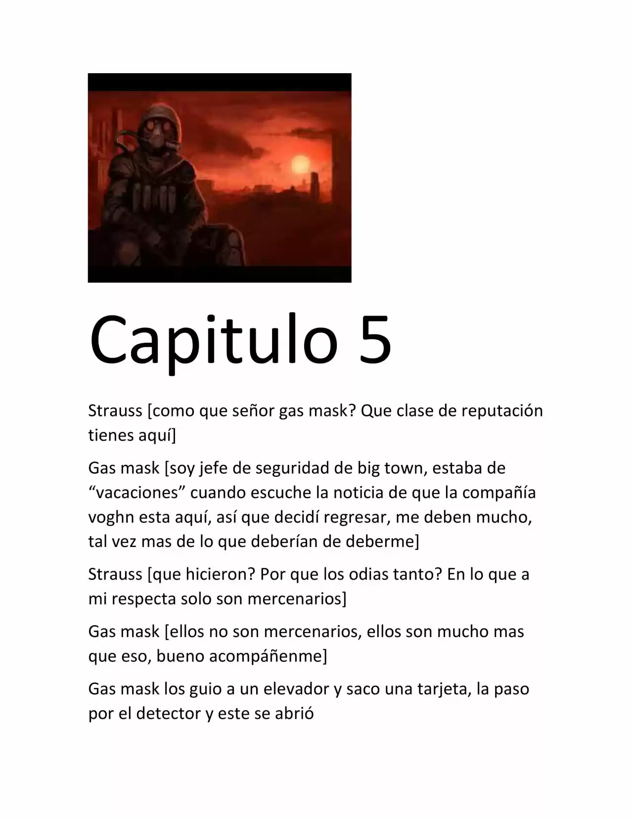 Gas Mask (Novela) - Capítulo 5 - Página 1 - LectorTMOo