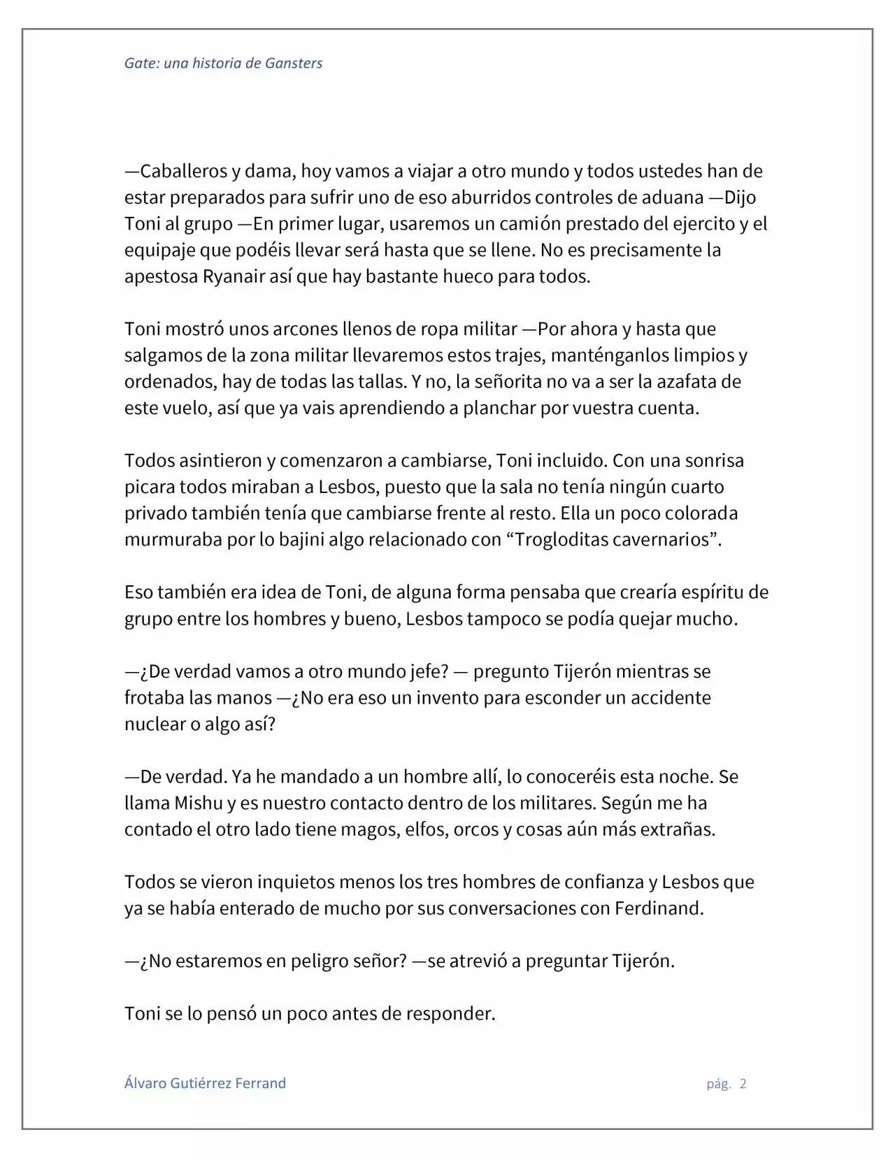 Gate: Una Historia De Gansters (Novela) - Capítulo 3 - Página 2 - LectorTMOo