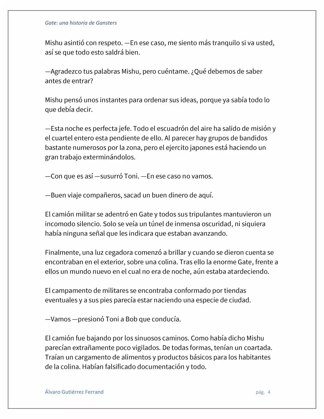 Gate: Una Historia De Gansters (Novela) - Capítulo 3 - Página 4 - LectorTMOo