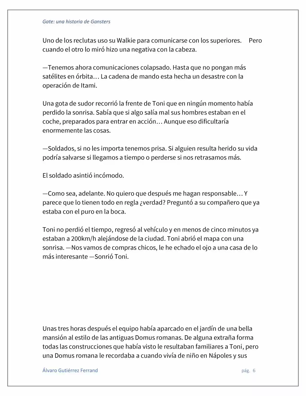 Gate: Una Historia De Gansters (Novela) - Capítulo 3 - Página 6 - LectorTMOo