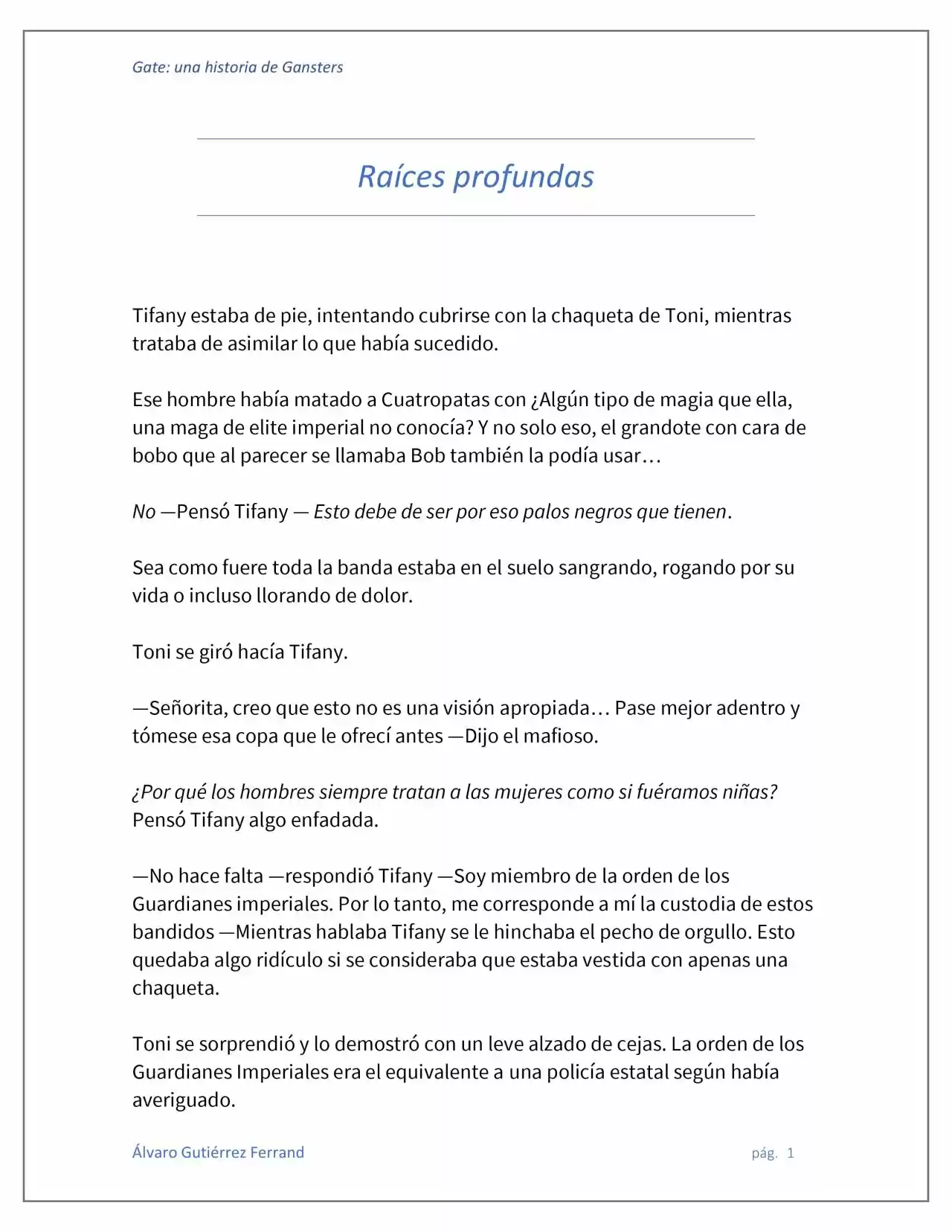 Gate: Una Historia De Gansters (Novela) - Capítulo 5 - Página 1 - LectorTMOo