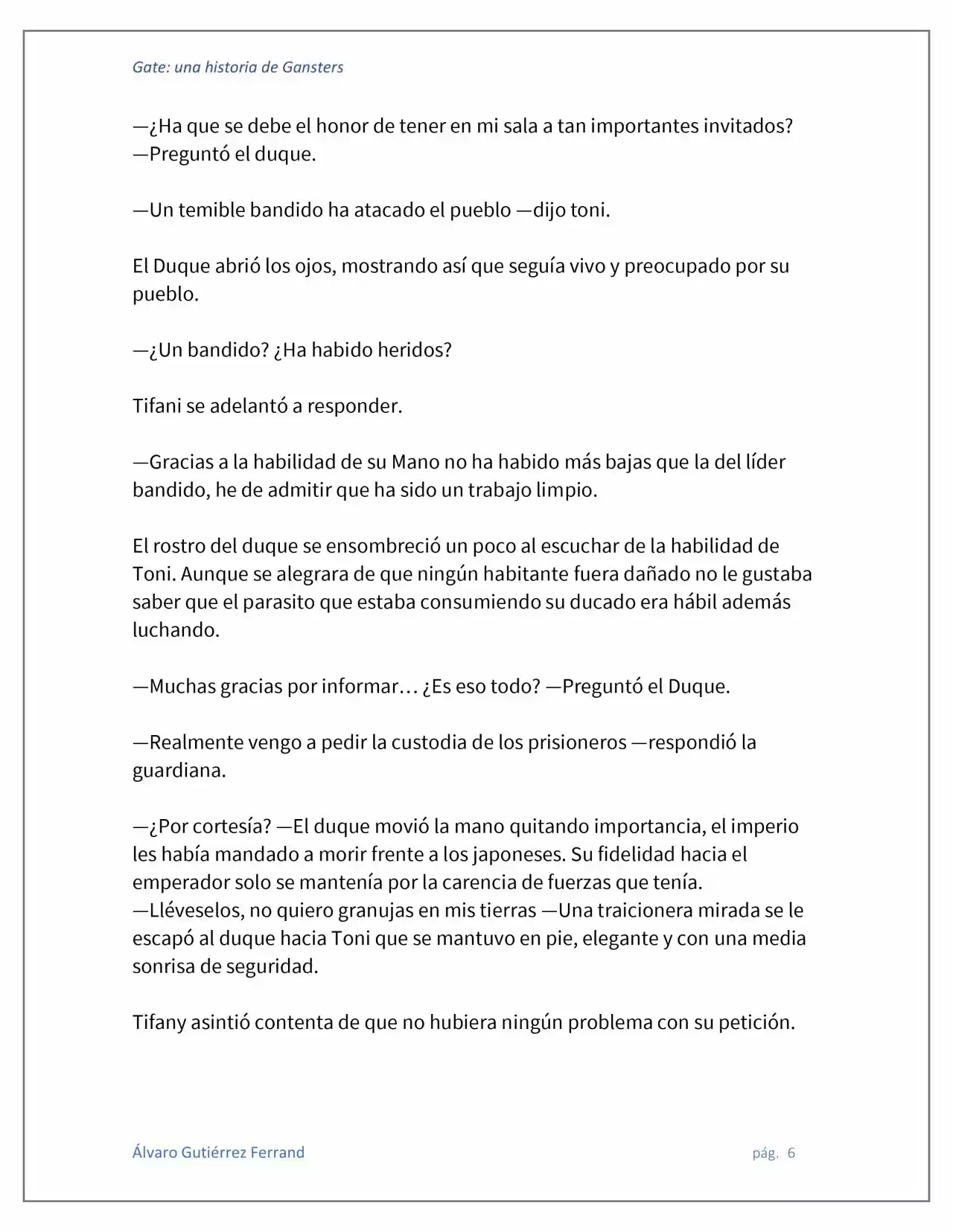 Gate: Una Historia De Gansters (Novela) - Capítulo 5 - Página 6 - LectorTMOo
