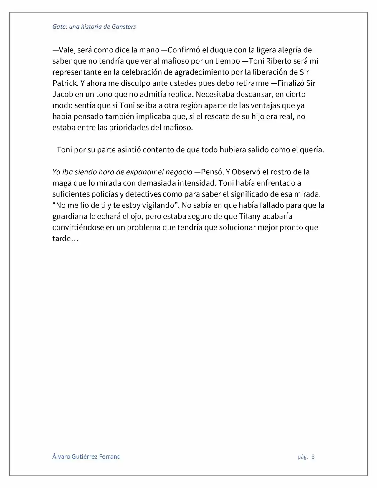 Gate: Una Historia De Gansters (Novela) - Capítulo 5 - Página 8 - LectorTMOo