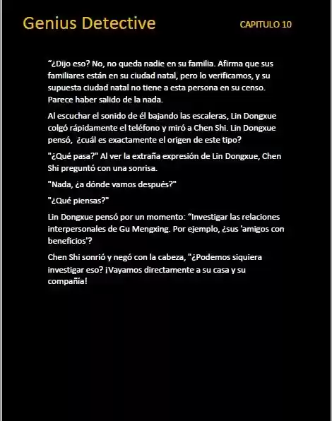 GENIUS DETECTIVE (Novela) - Capítulo 10 - Página 4 - LectorTMOo