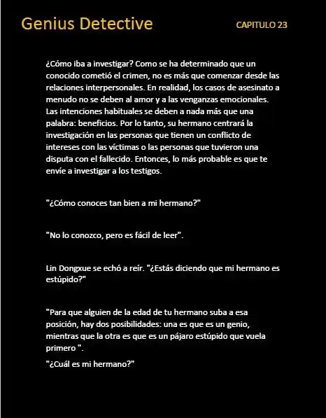 GENIUS DETECTIVE (Novela) - Capítulo 23 - Página 4 - LectorTMOo