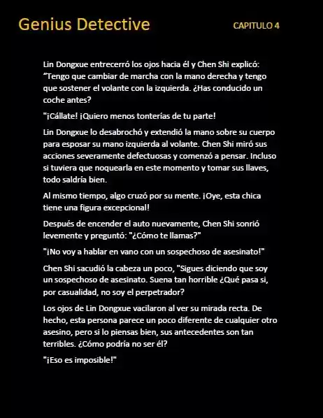 GENIUS DETECTIVE (Novela) - Capítulo 4 - Página 4 - LectorTMOo
