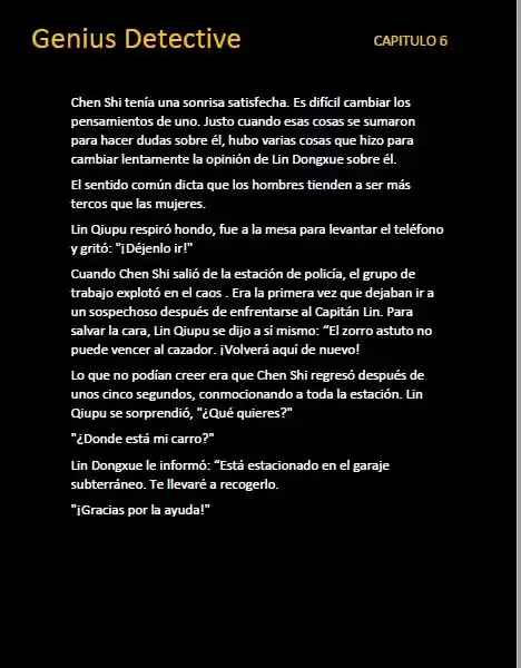 GENIUS DETECTIVE (Novela) - Capítulo 6 - Página 6 - LectorTMOo