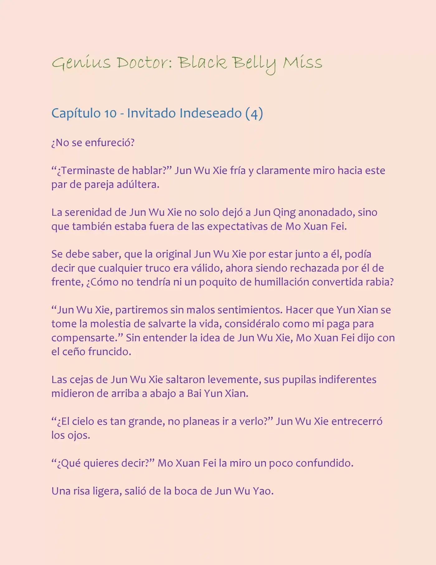 Genius Doctor: Black Belly Miss (Novela) - Capítulo 10 - Página 2 - LectorTMOo