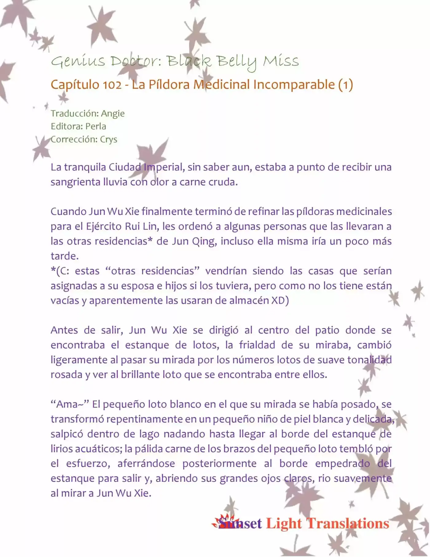Genius Doctor: Black Belly Miss (Novela) - Capítulo 102 - Página 2 - LectorTMOo