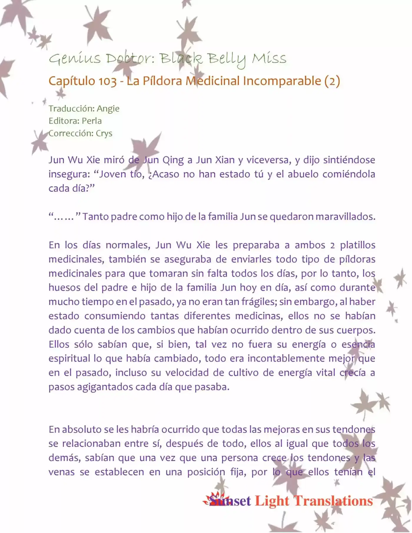 Genius Doctor: Black Belly Miss (Novela) - Capítulo 103 - Página 2 - LectorTMOo
